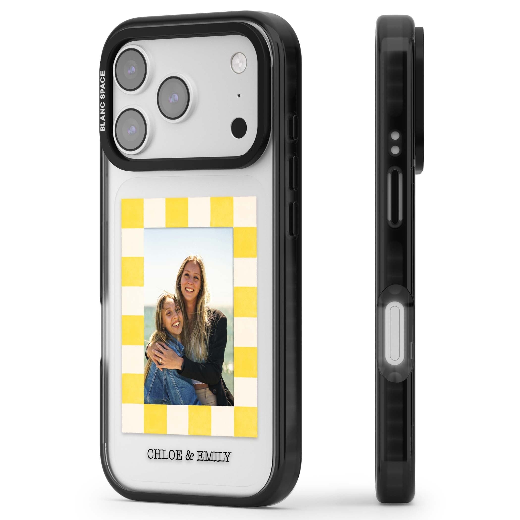 Personalised Yellow Check Photo