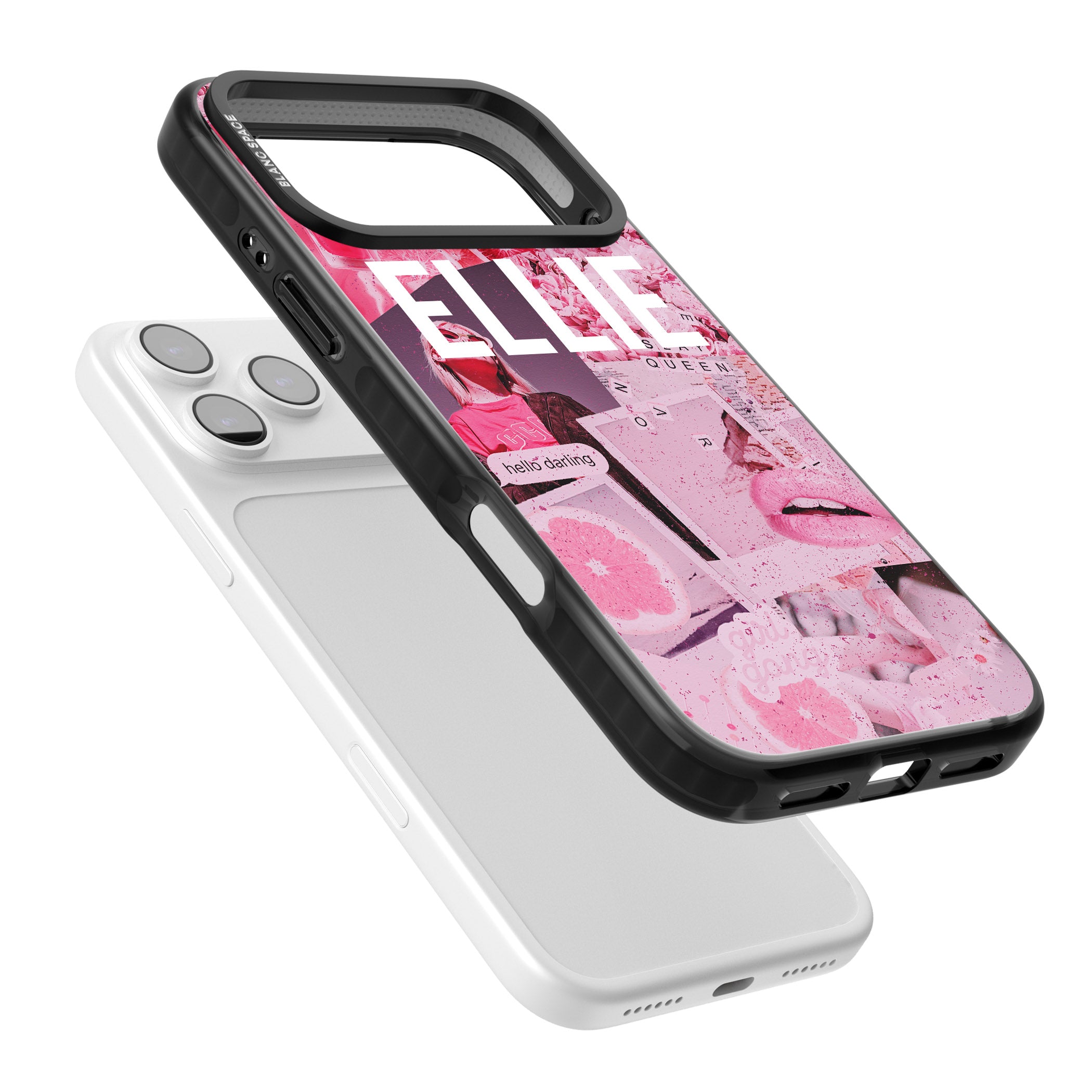 Personalised Sweet Pink Collage iPhone 17 Pro Impact Black Phone Case Colours