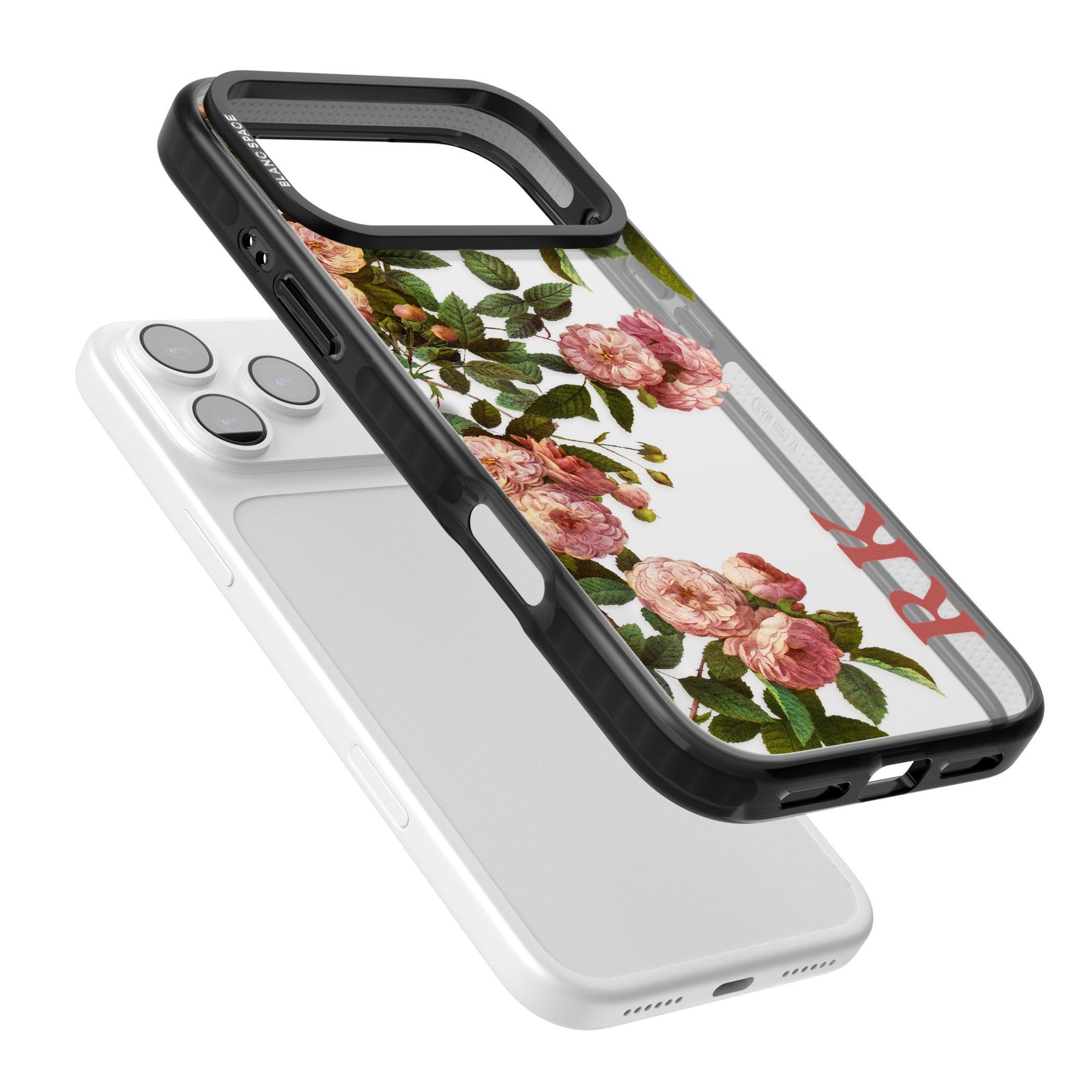 Personalised Vintage Floral Garden iPhone 17 Pro Impact Black Phone Case Colours