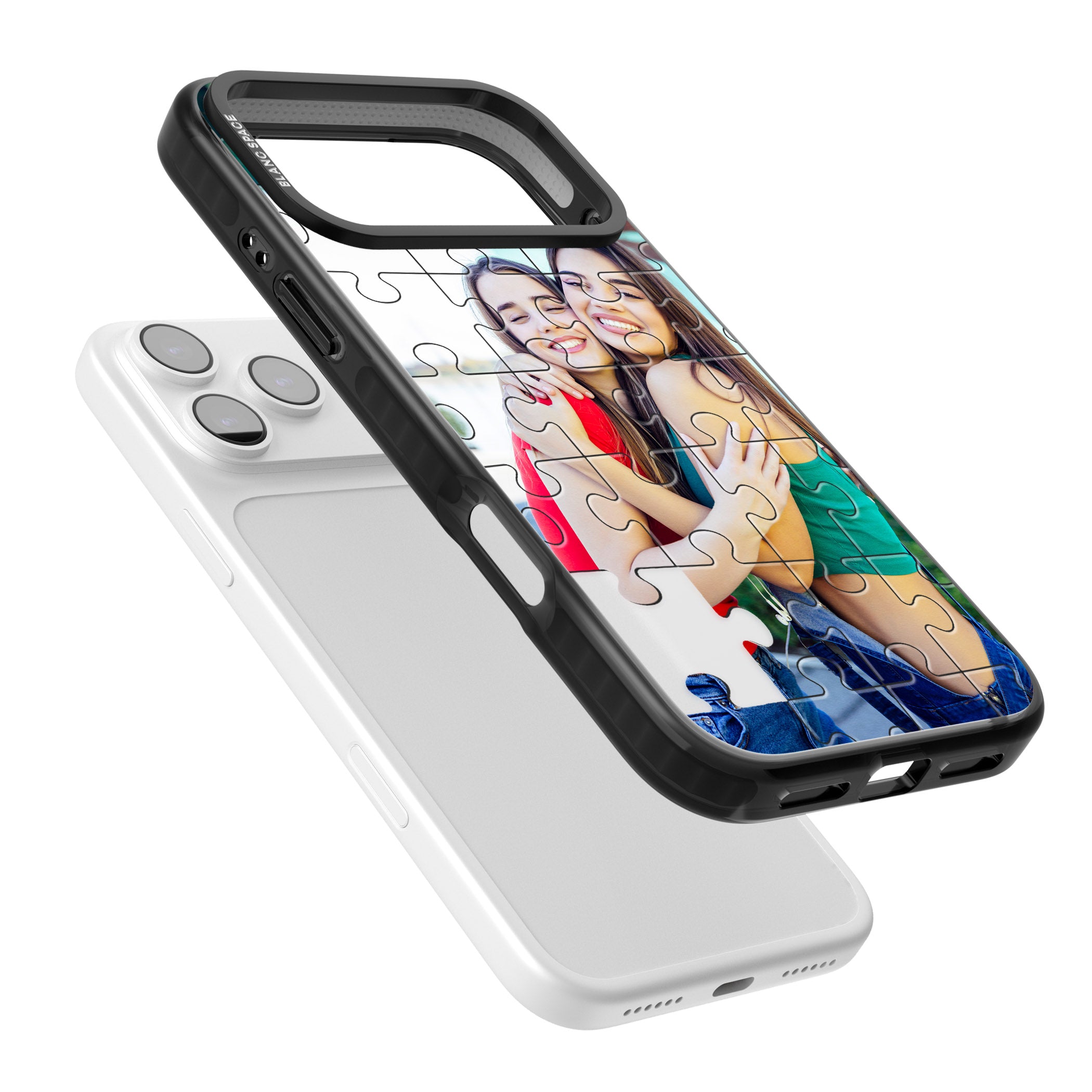 Personalised Jigsaw Puzzle Photo iPhone 17 Pro Impact Black Phone Case Colours