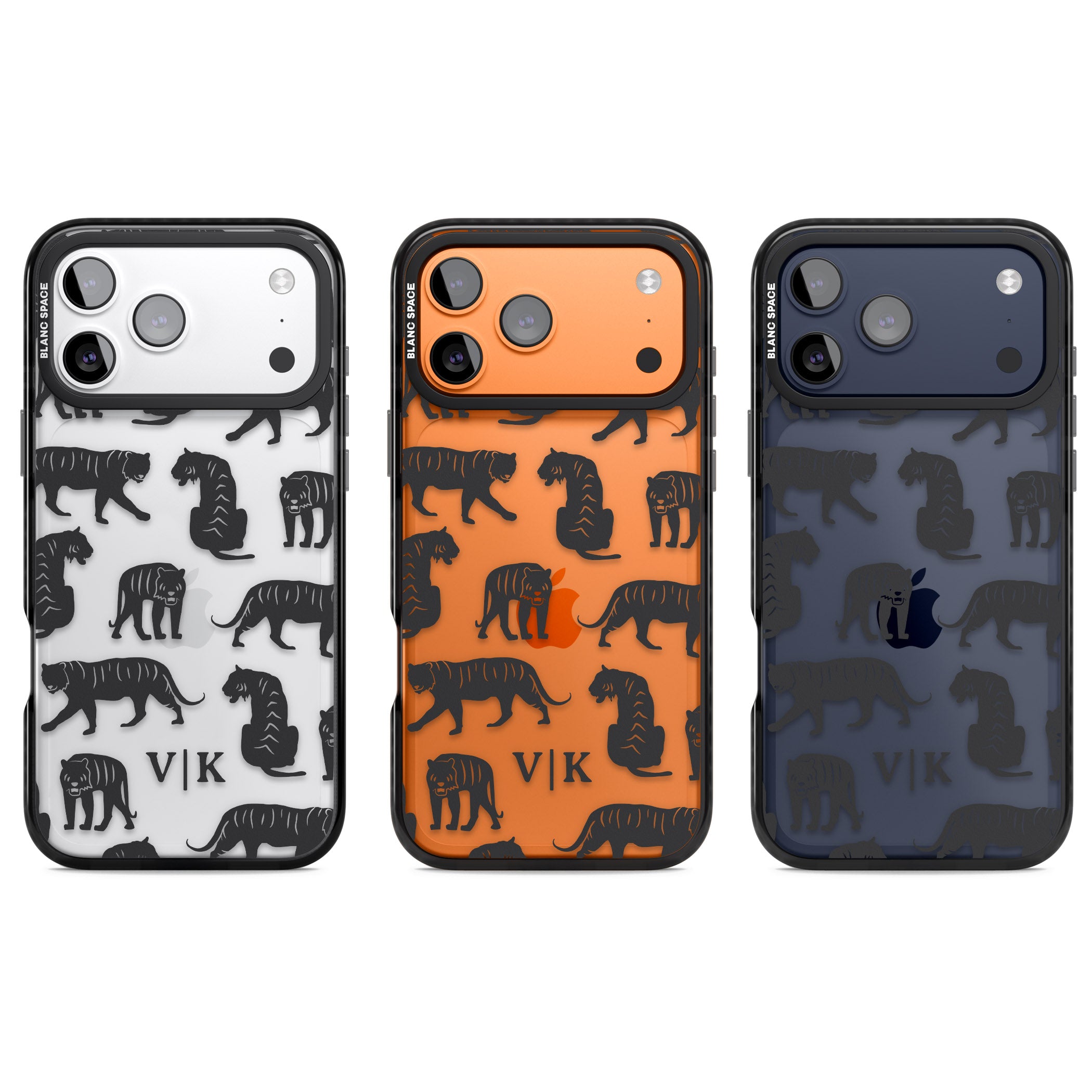 Personalised Tiger Silhouettes iPhone 17 Pro Impact Black Phone Case APT Impact Protection
