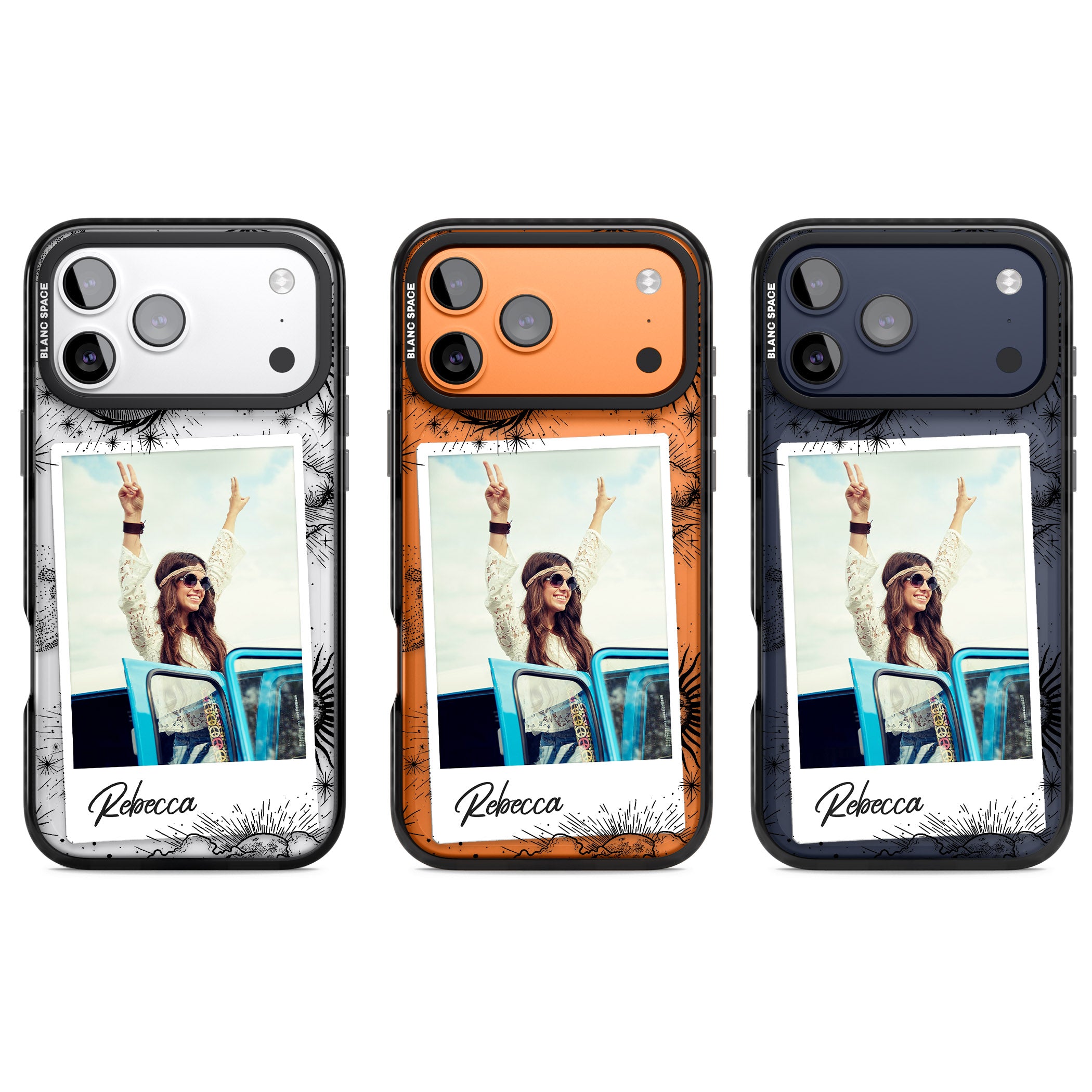 Personalised Astrology Instant Photo iPhone 17 Pro Impact Black Phone Case APT Impact Protection