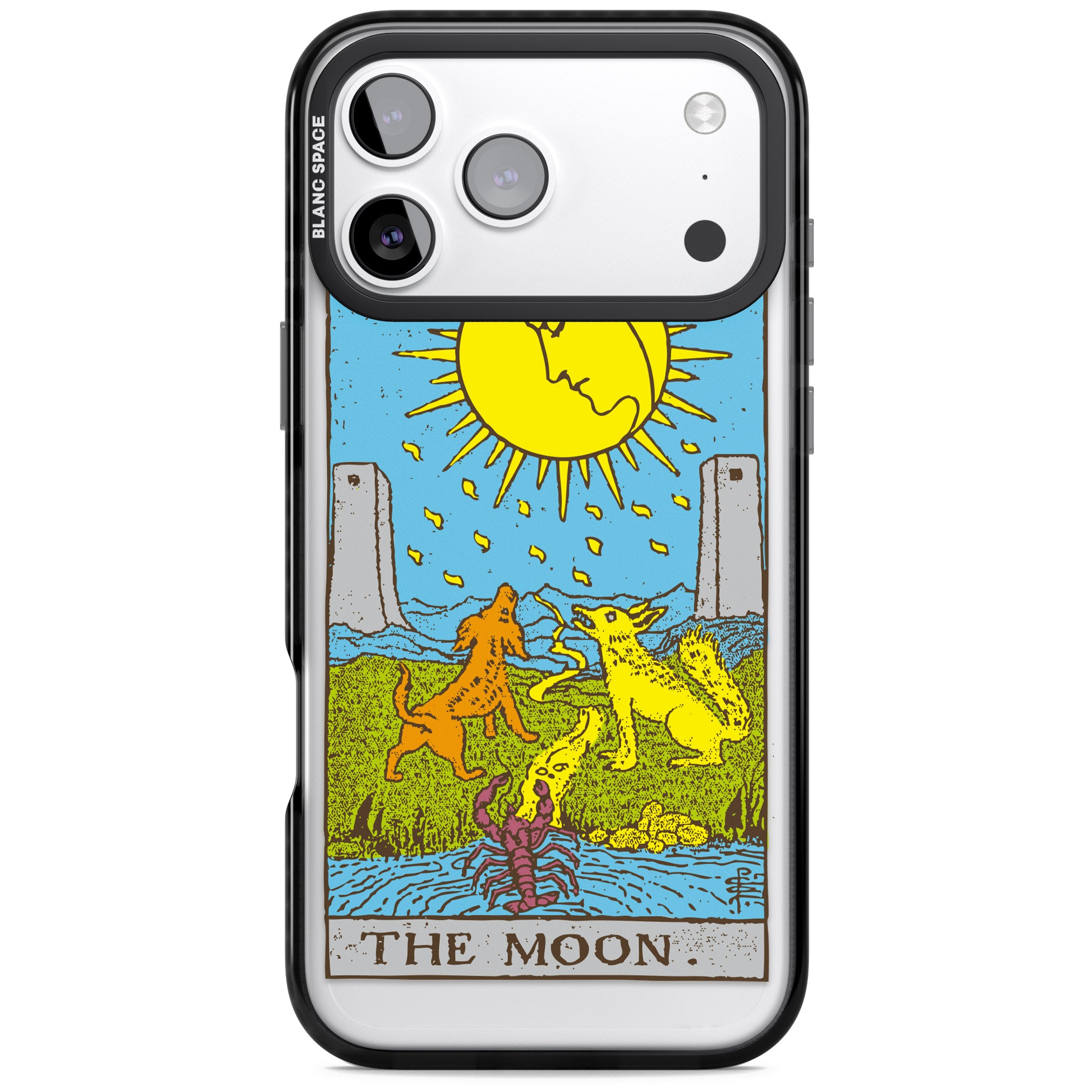 Personalised The Moon Tarot Card (Color) iPhone 17 Pro Impact Black Phone Case
