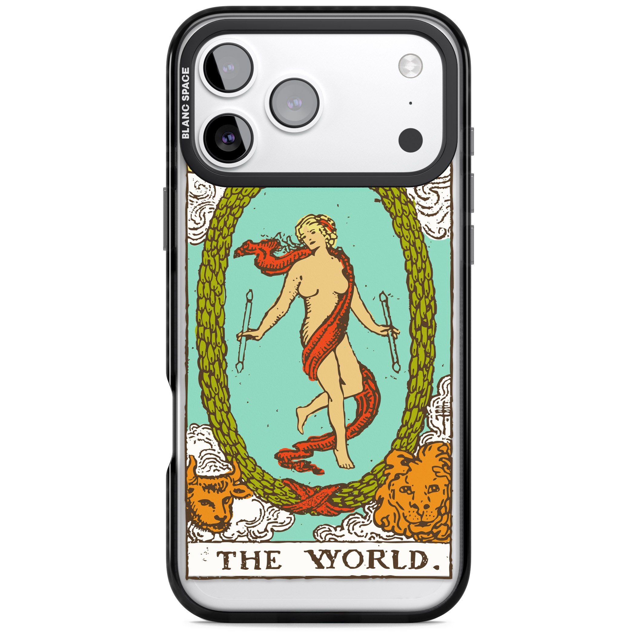 Personalised The World Tarot Card (Color) iPhone 17 Pro Impact Black Phone Case