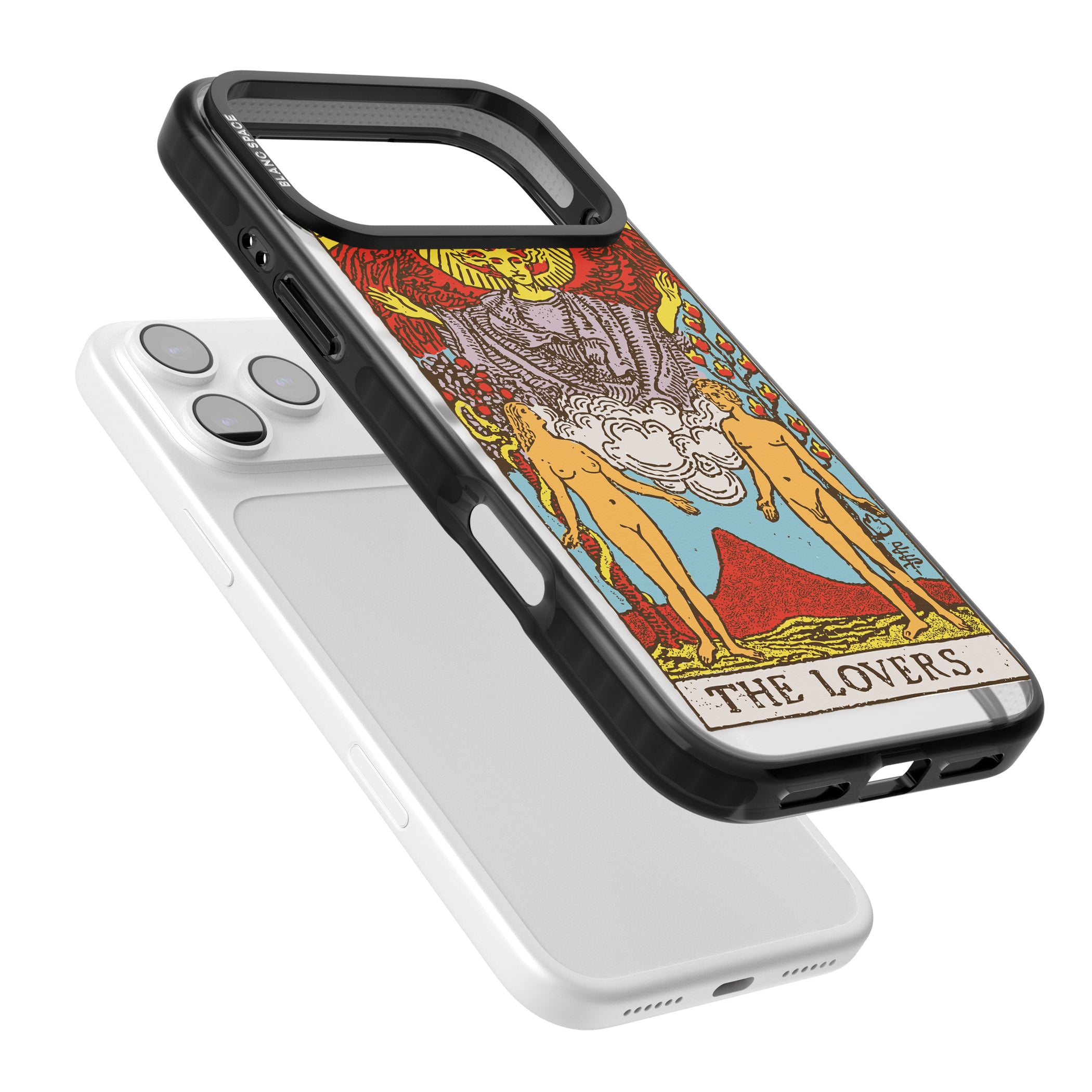 Personalised The Lovers Tarot Card (Color) iPhone 17 Pro Impact Black Phone Case Colours