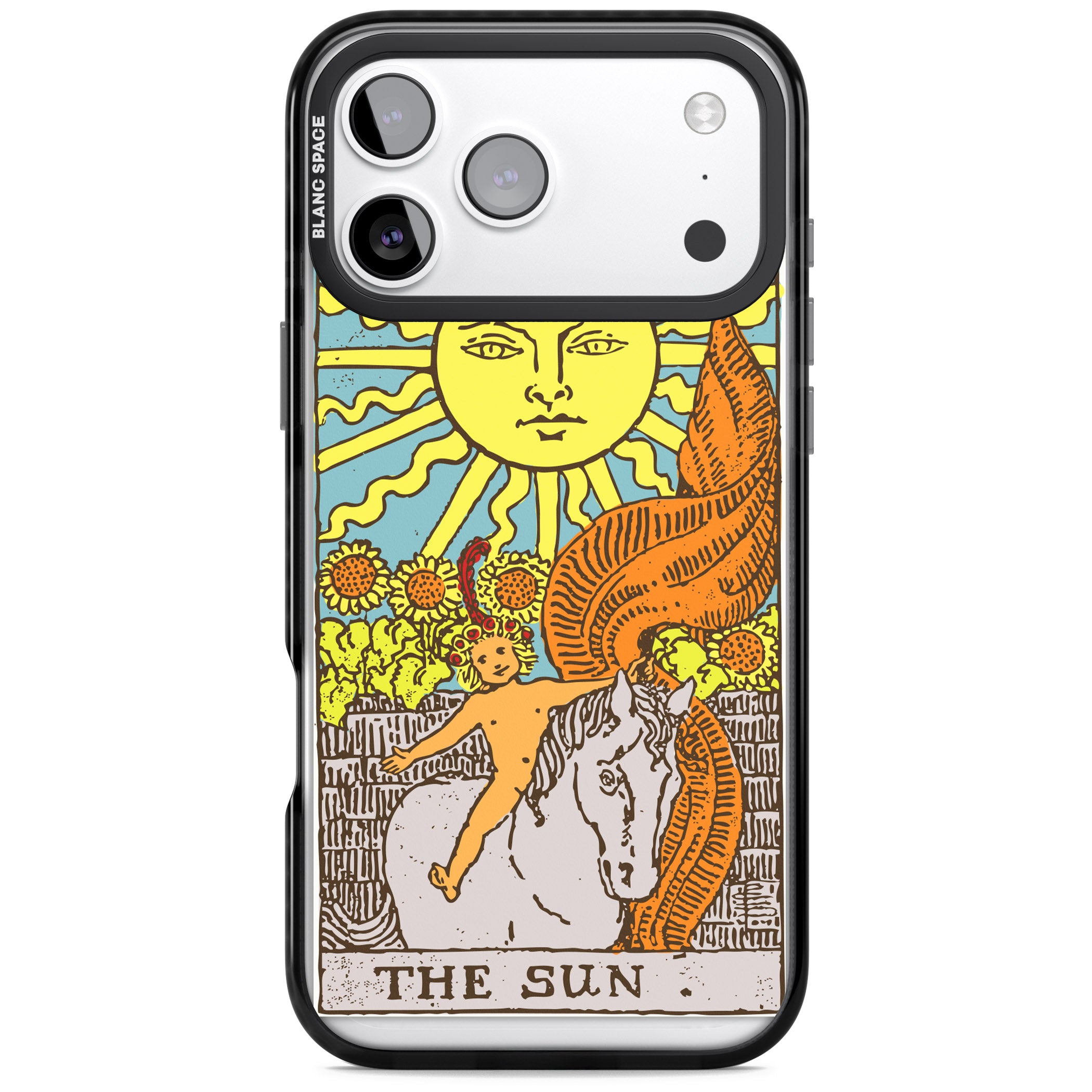 Personalised The Sun Tarot Card (Color) iPhone 17 Pro Impact Black Phone Case