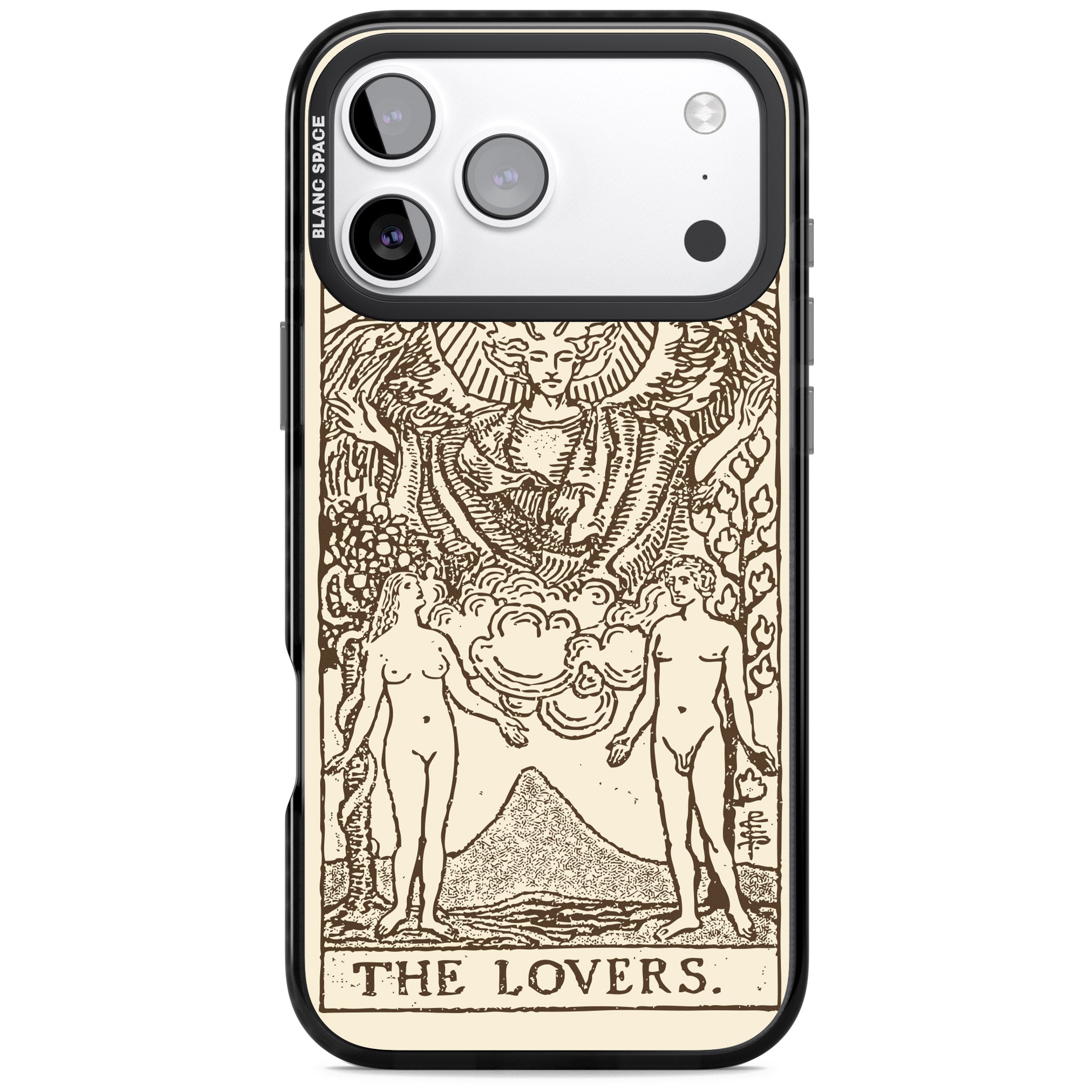 Personalised The Lovers Tarot Card (Cream) iPhone 17 Pro Impact Black Phone Case