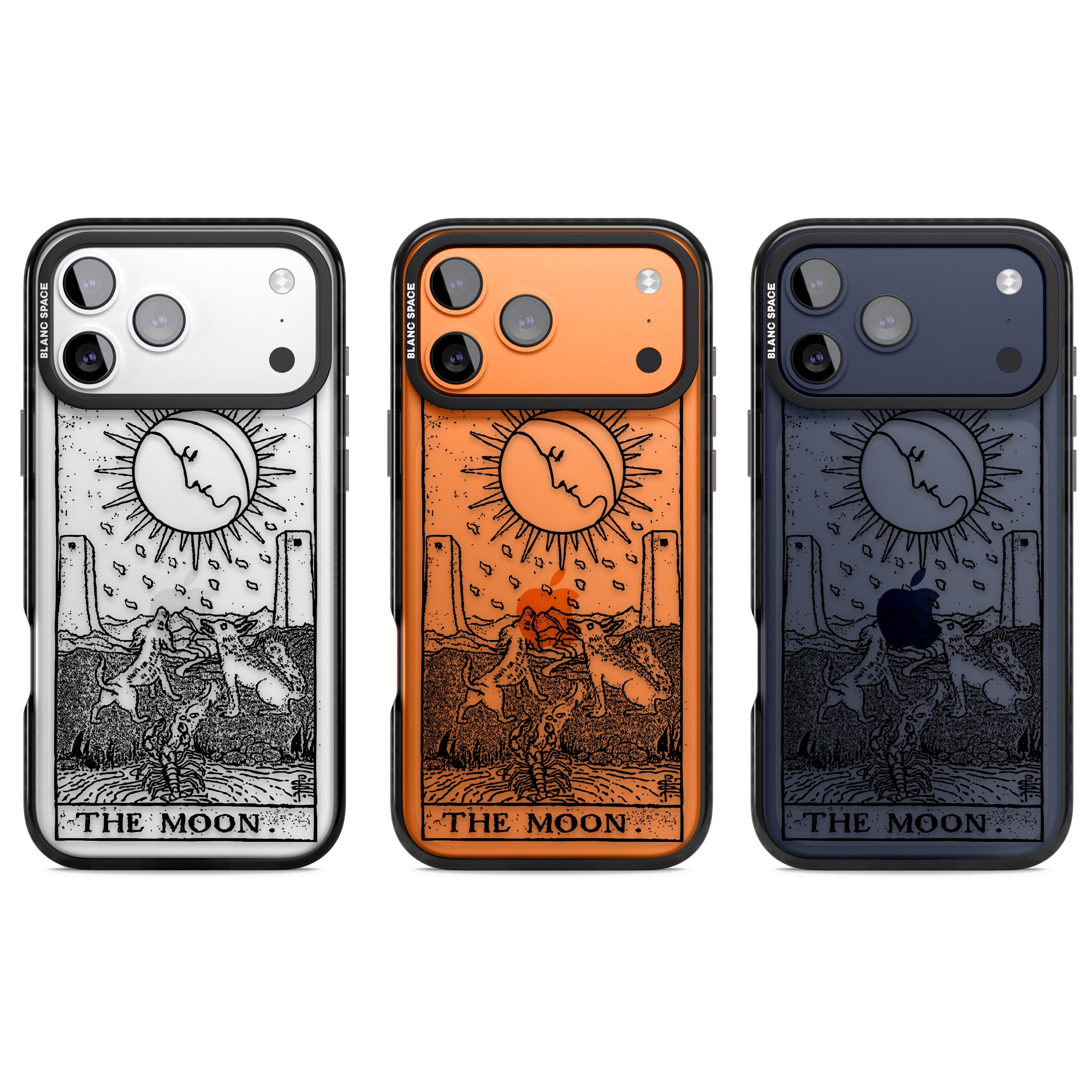 Personalised The Moon Tarot Card (Clear) iPhone 17 Pro Impact Black Phone Case APT Impact Protection