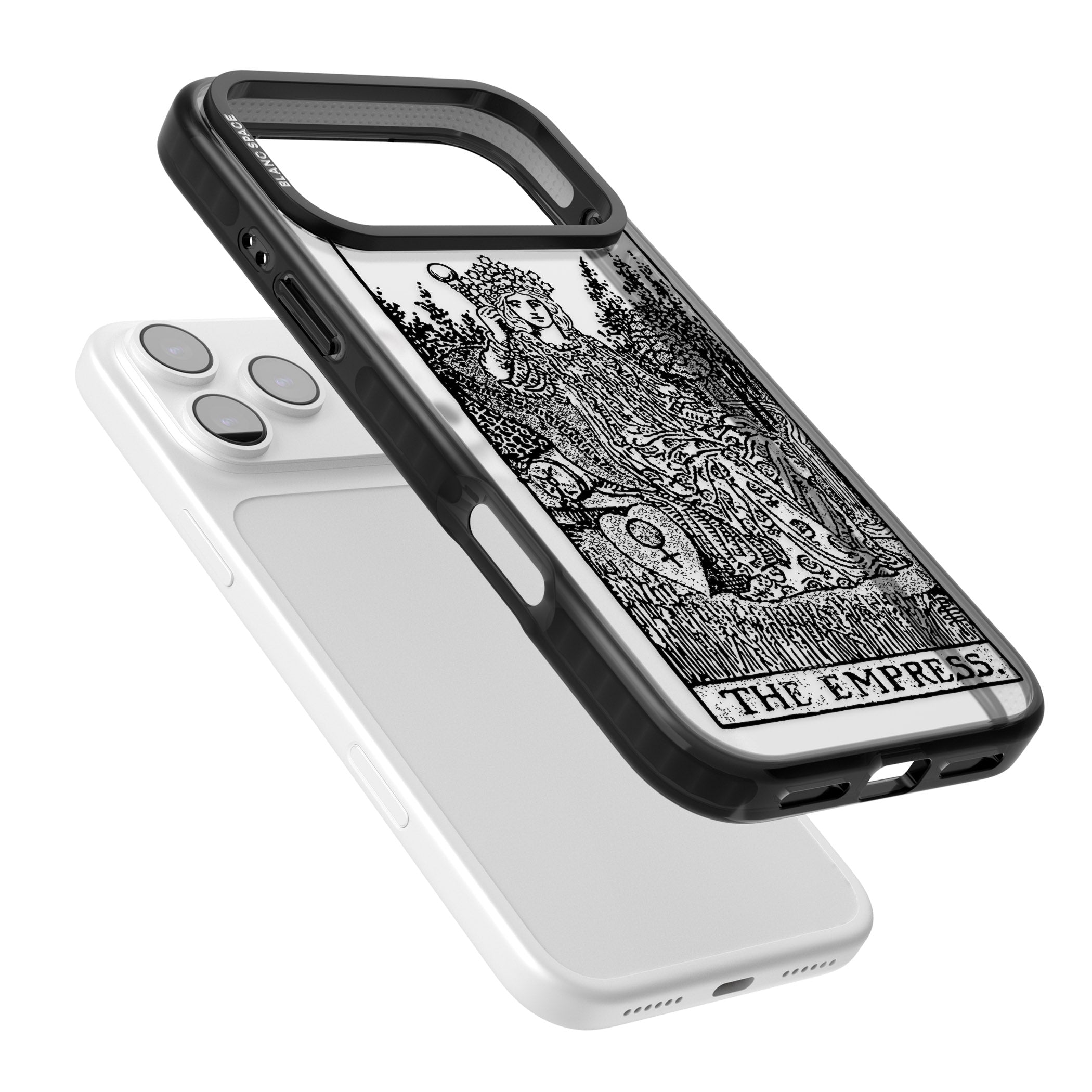 Personalised The Empress Tarot Card (Clear) iPhone 17 Pro Impact Black Phone Case Colours