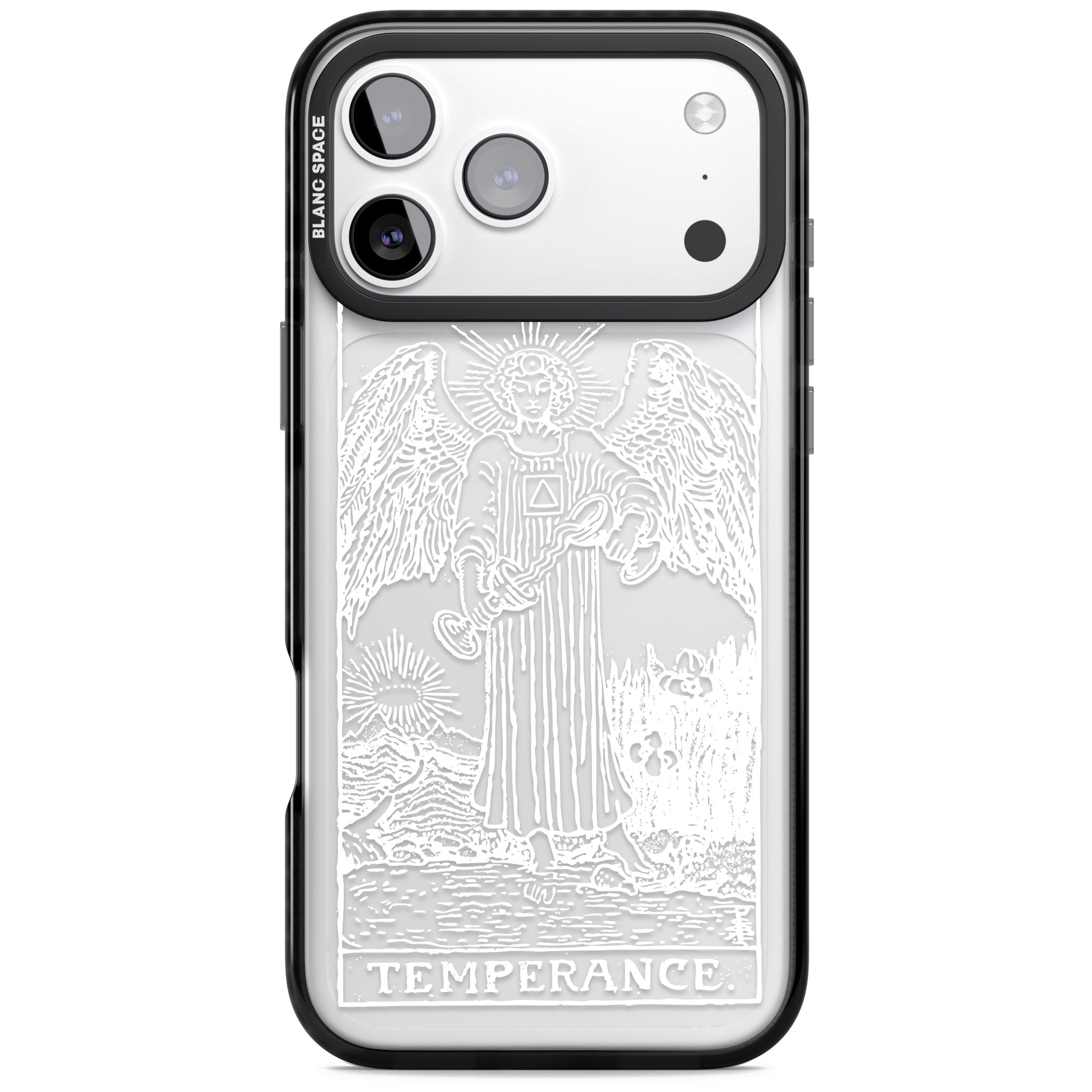 Personalised Temperance Tarot Card (White) iPhone 17 Pro Impact Black Phone Case