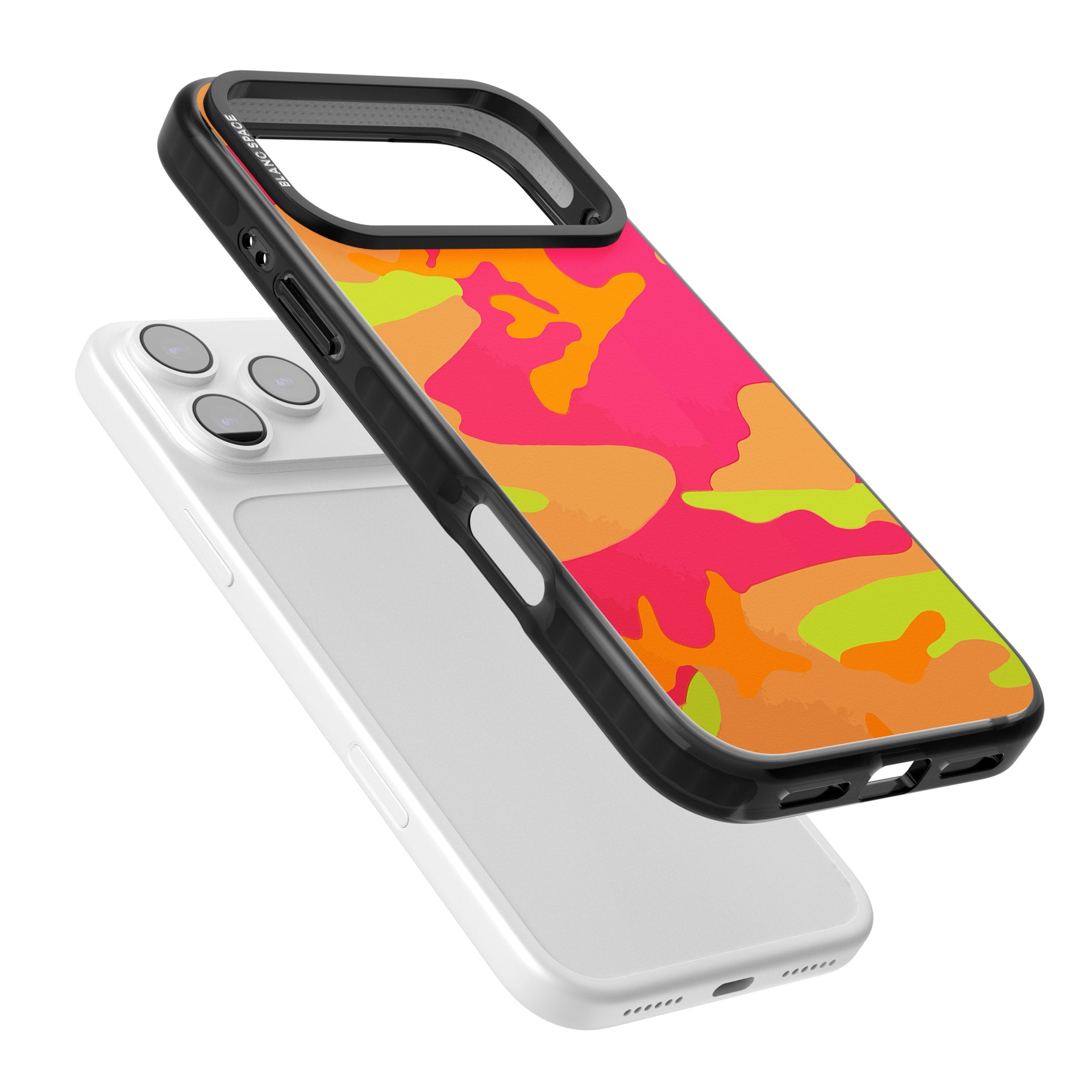 Neon Camo iPhone 17 Pro Impact Black Phone Case Colours