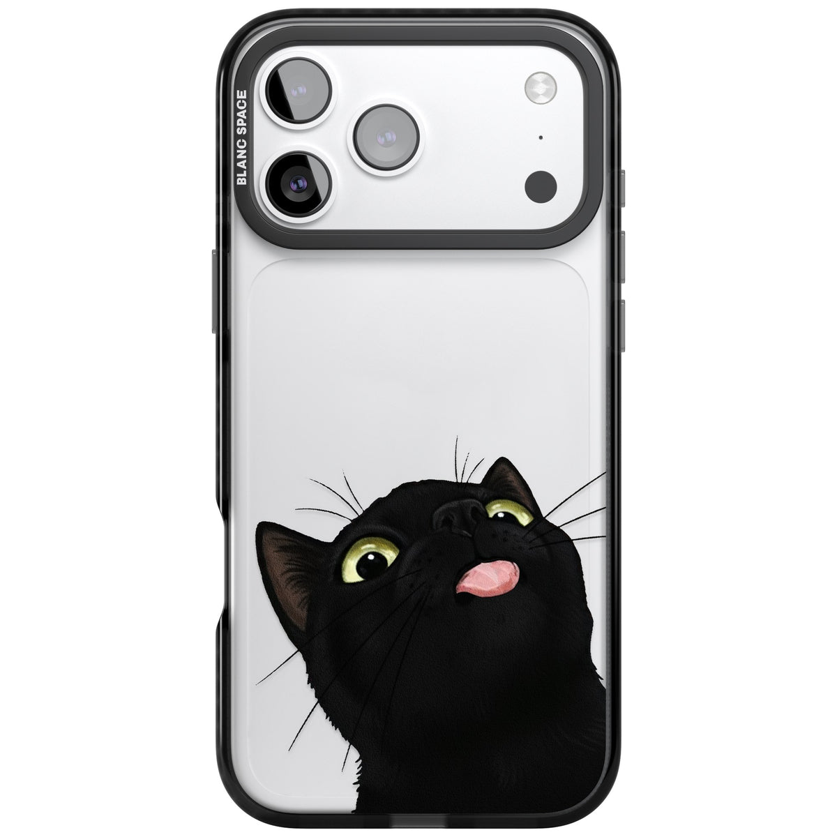 Black Cat Energy iPhone 17 Pro Max Impact Black Phone Case front