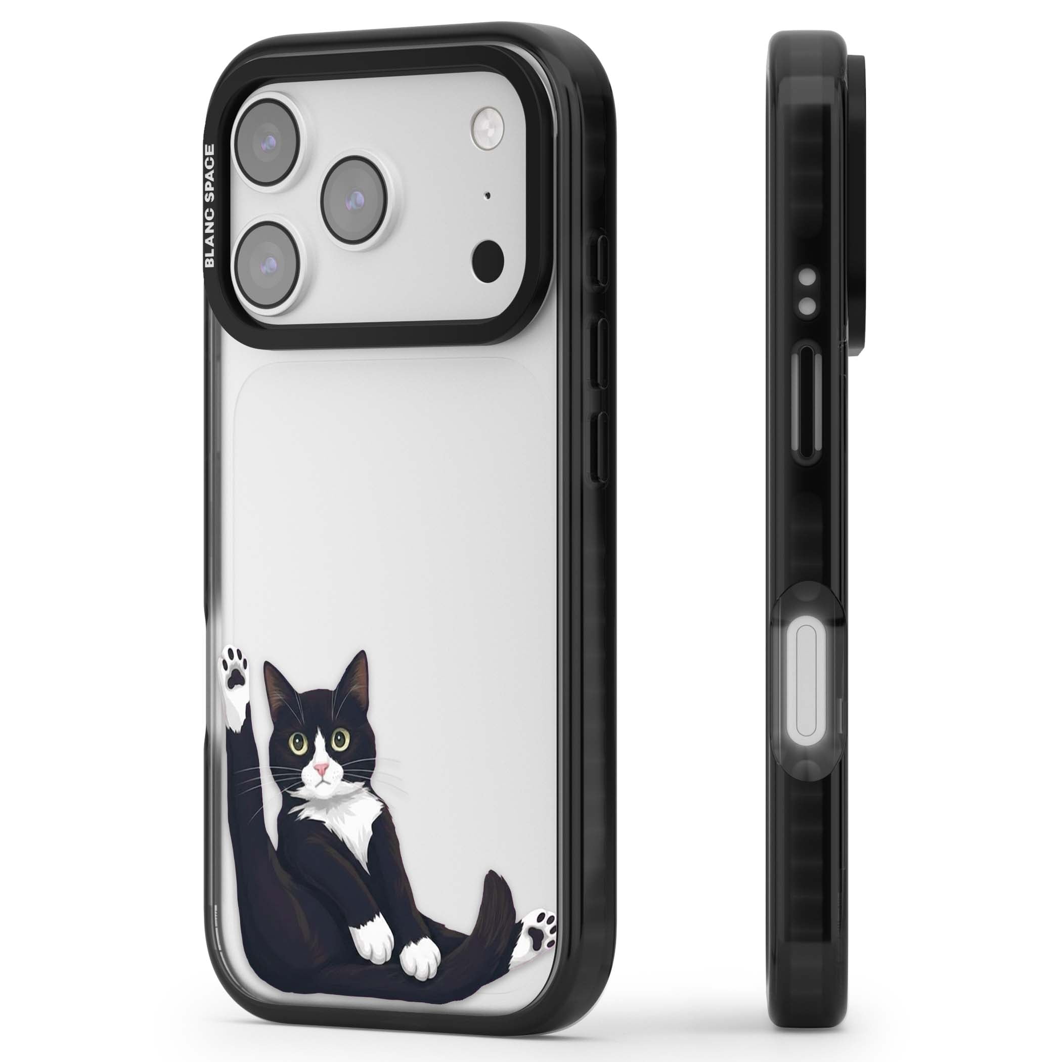 Mid-Groom Cat animals iPhone case | Clear Impact case for iPhone 17 Pro, iPhone 17 Pro Max