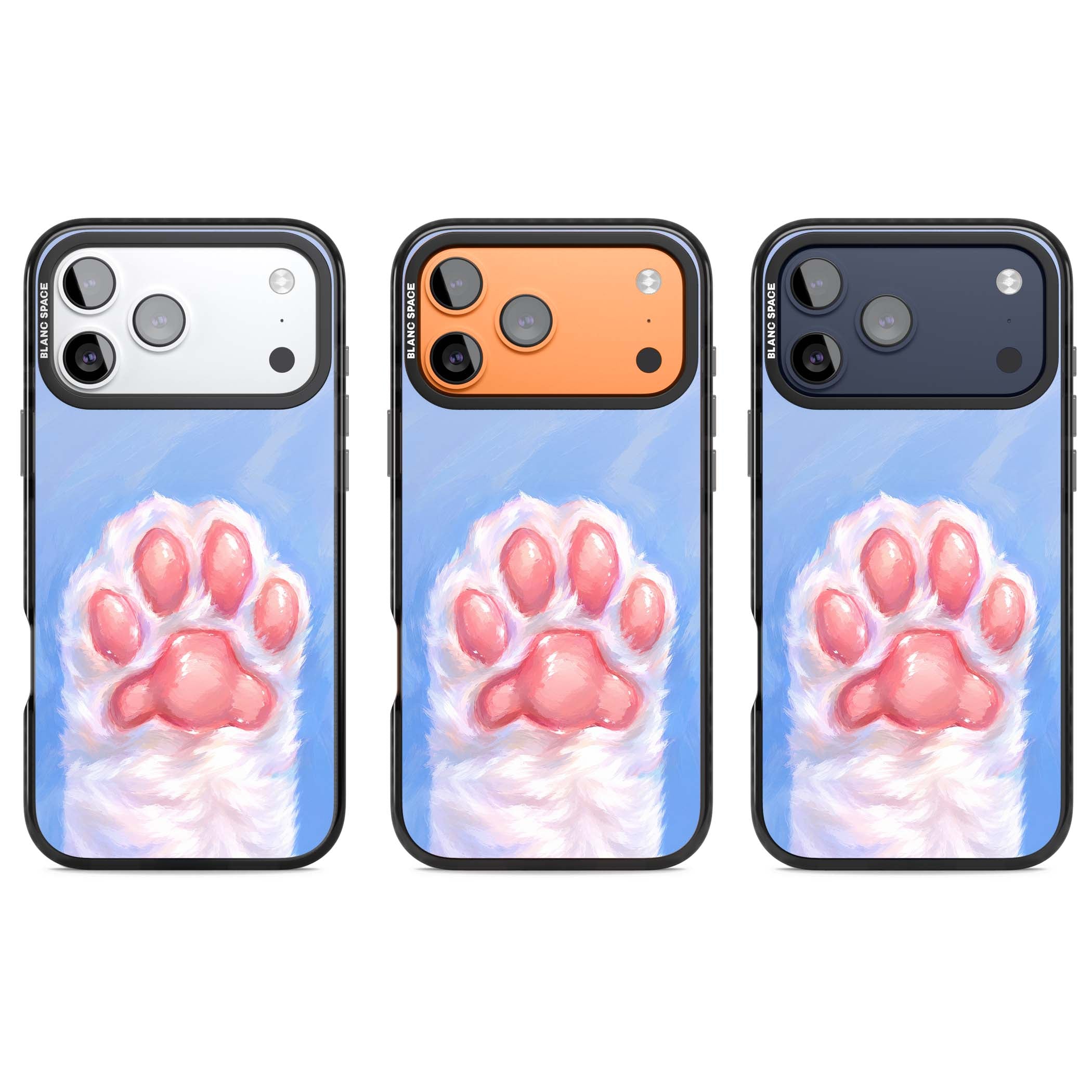 Soft White Paw cute iPhone case | Clear Impact case for iPhone 17 Pro, iPhone 17 Pro Max