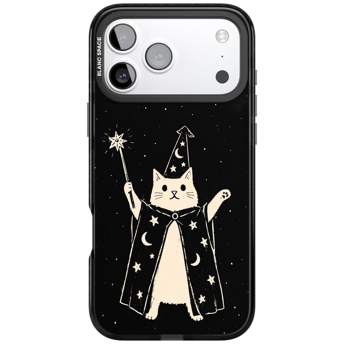 Whisker Wizard iPhone 17 Pro Max Impact Black Phone Case front