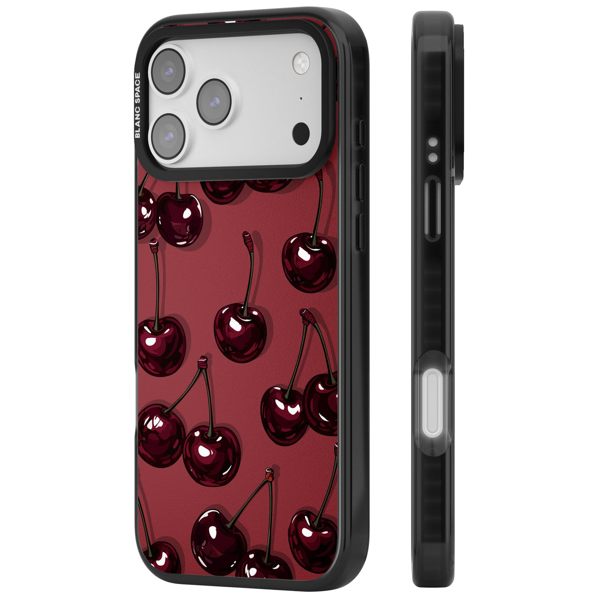 Cherry Rebel iPhone 17 Pro Max Impact Black Phone Case side
