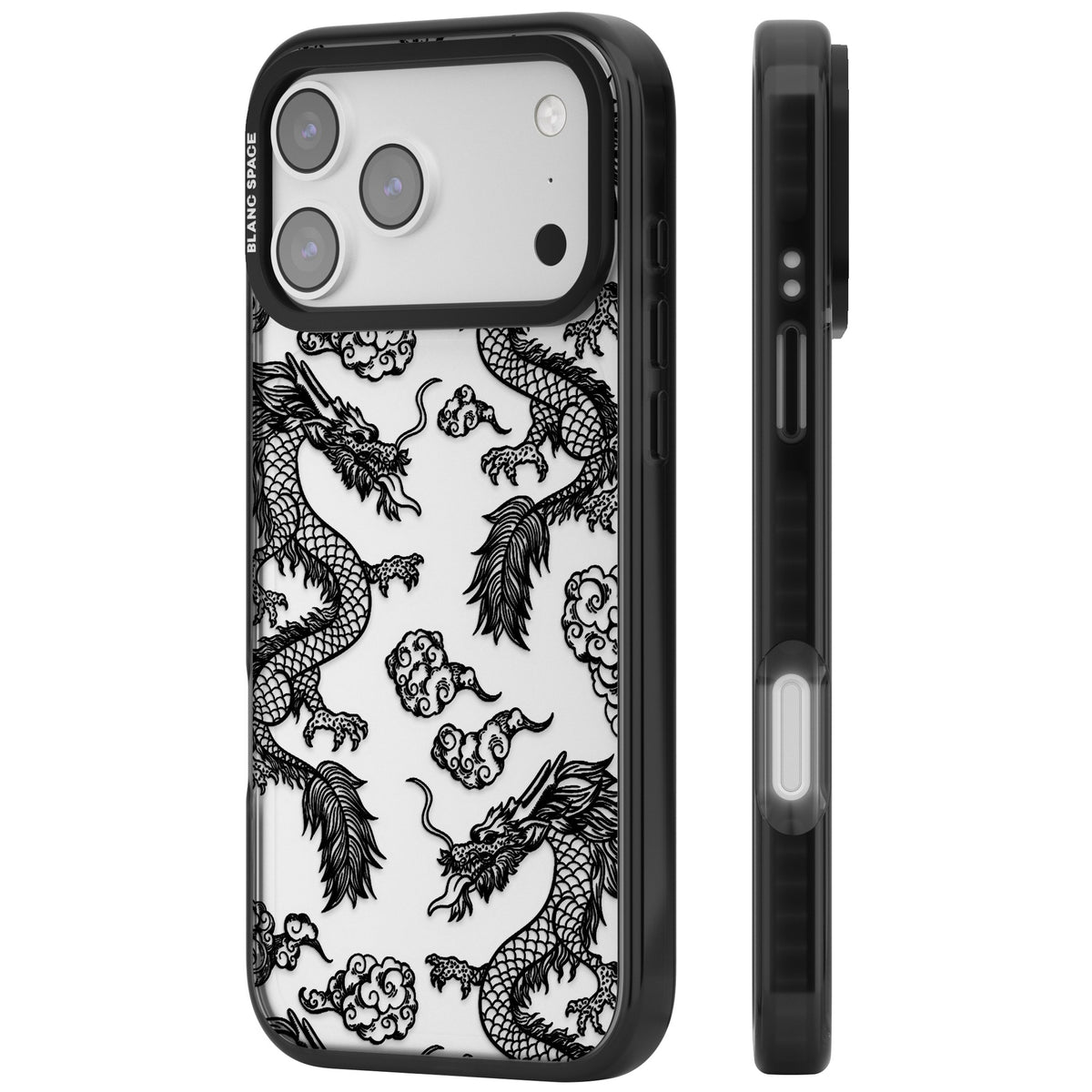 Black Dragons iPhone 17 Pro Max Impact Black Phone Case side
