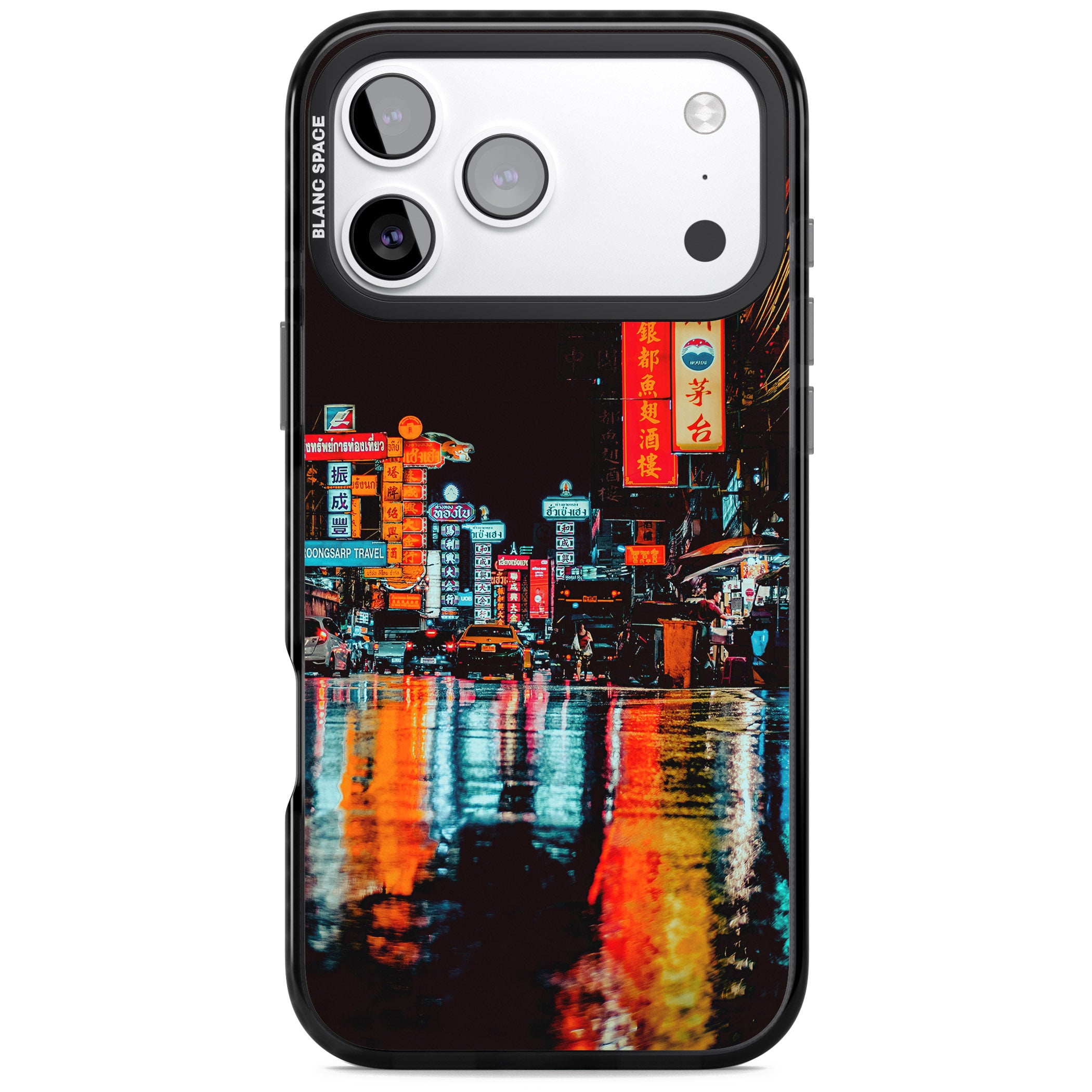 Neon City iPhone 17 Pro Impact Black Phone Case