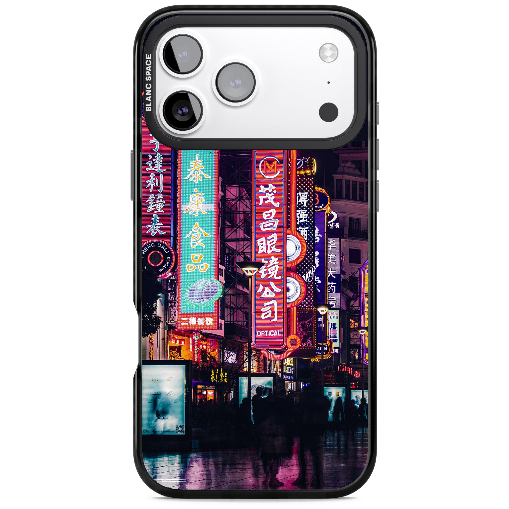Neon Streets iPhone 17 Pro Impact Black Phone Case