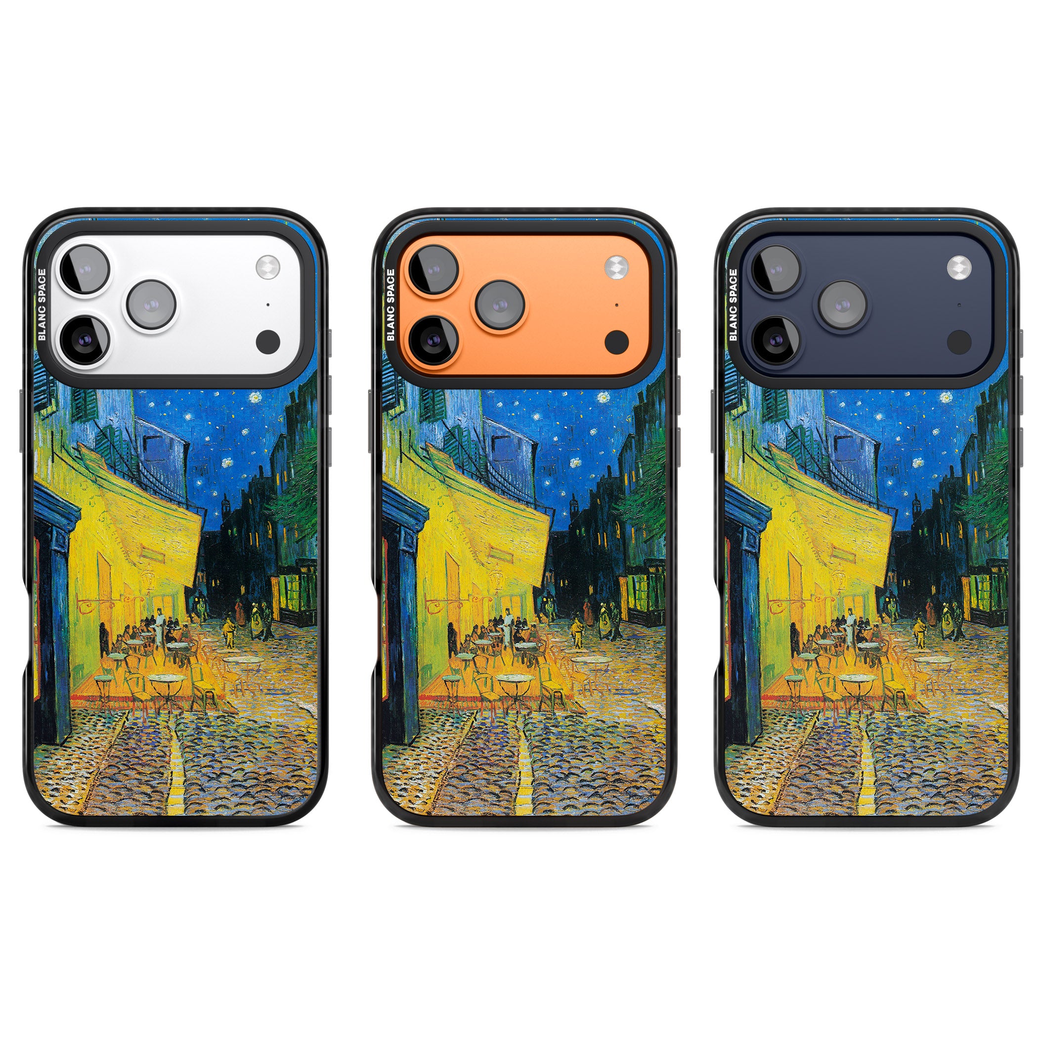 Café Terrace At Night iPhone 17 Pro Impact Black Phone Case APT Impact Protection