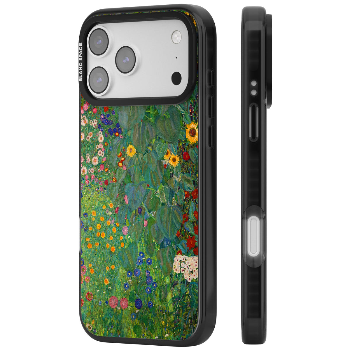 Farm Garden With Sunflowers iPhone 17 Pro Max Impact Black Phone Case side