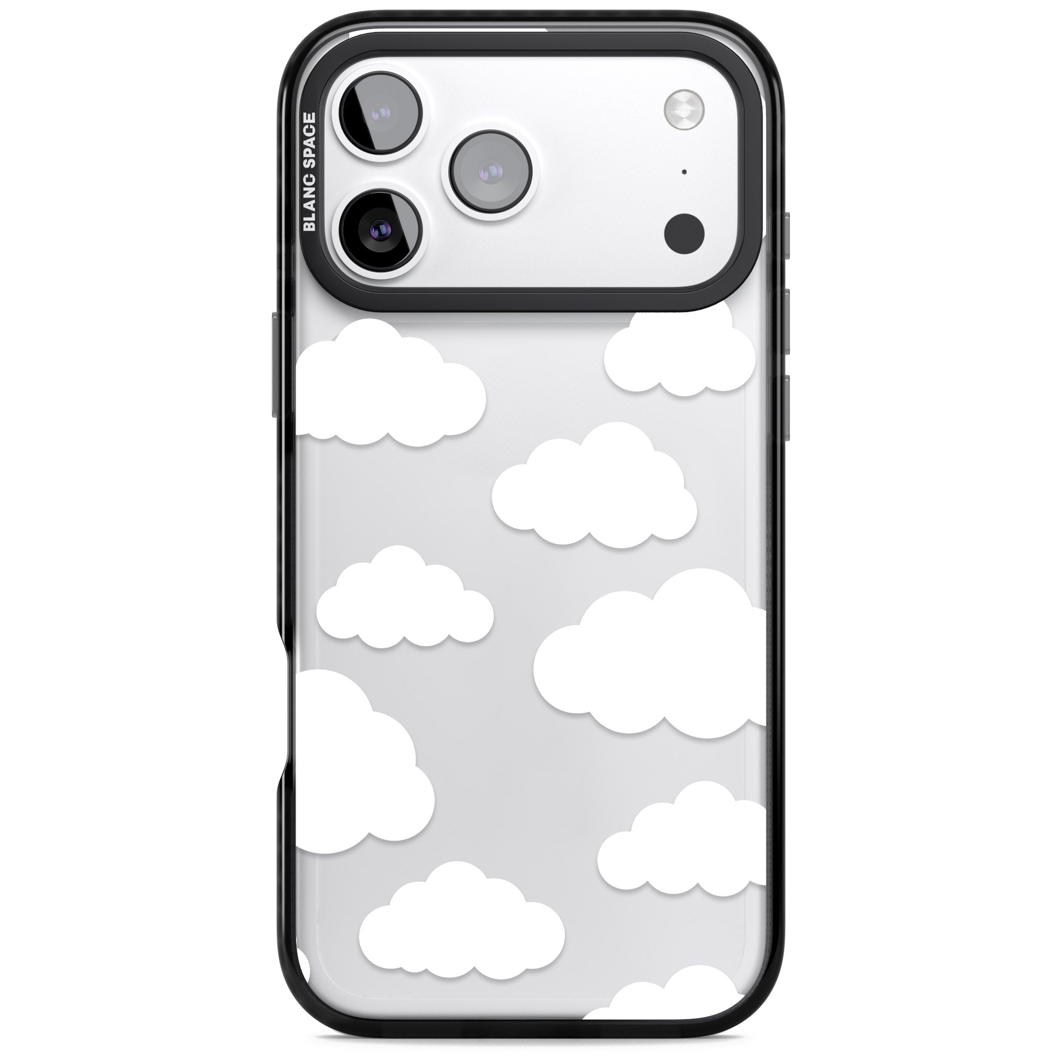 Cloud Pattern iPhone 17 Pro Impact Black Phone Case