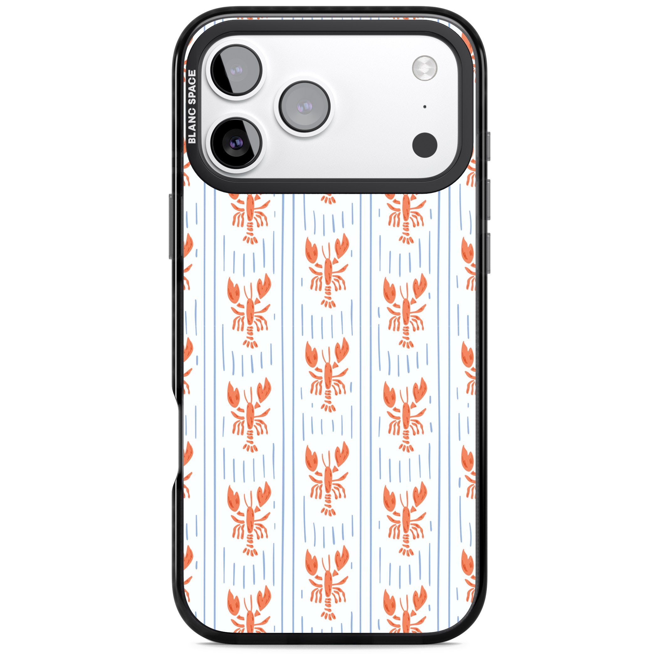 Lobster Stripes iPhone 17 Pro Impact Black Phone Case