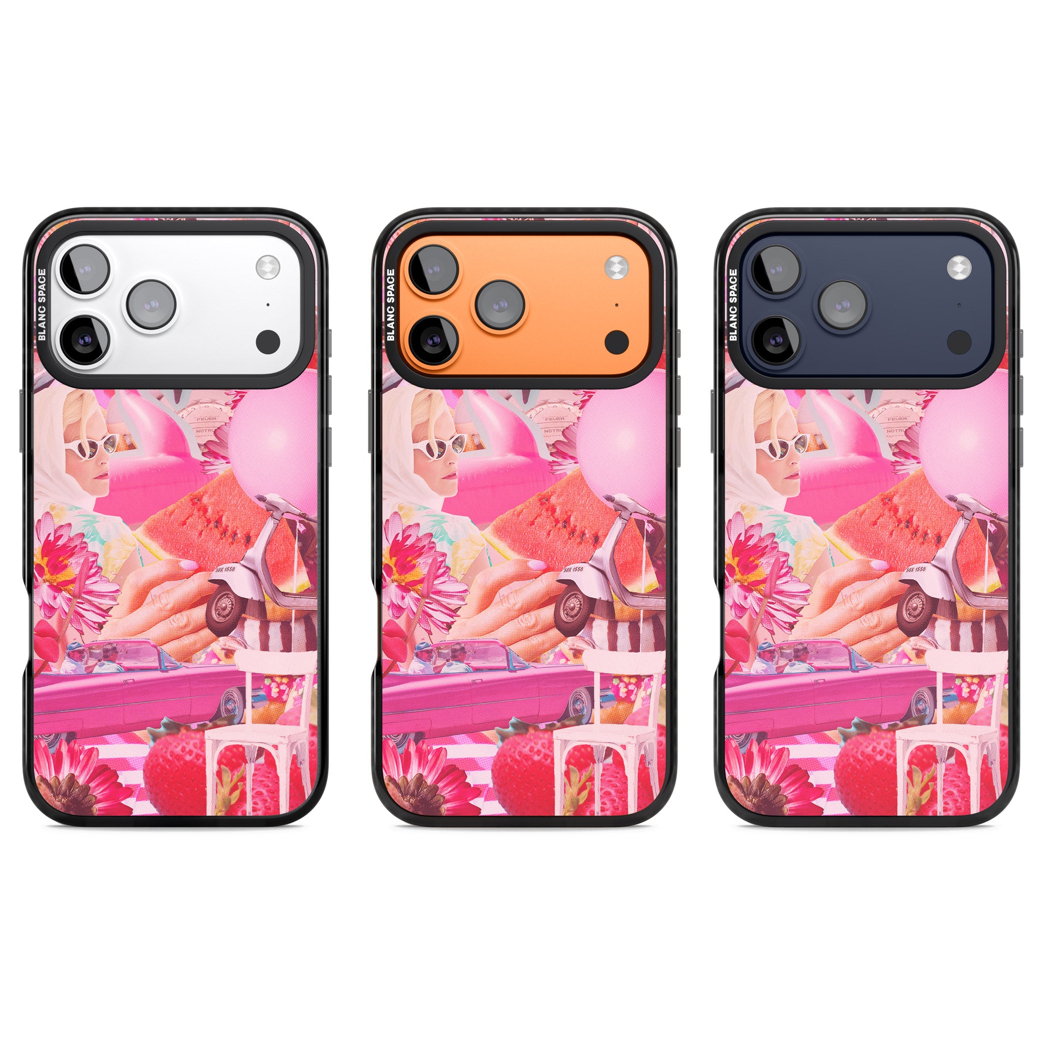 Retro Pink Glamour iPhone 17 Pro Impact Black Phone Case APT Impact Protection