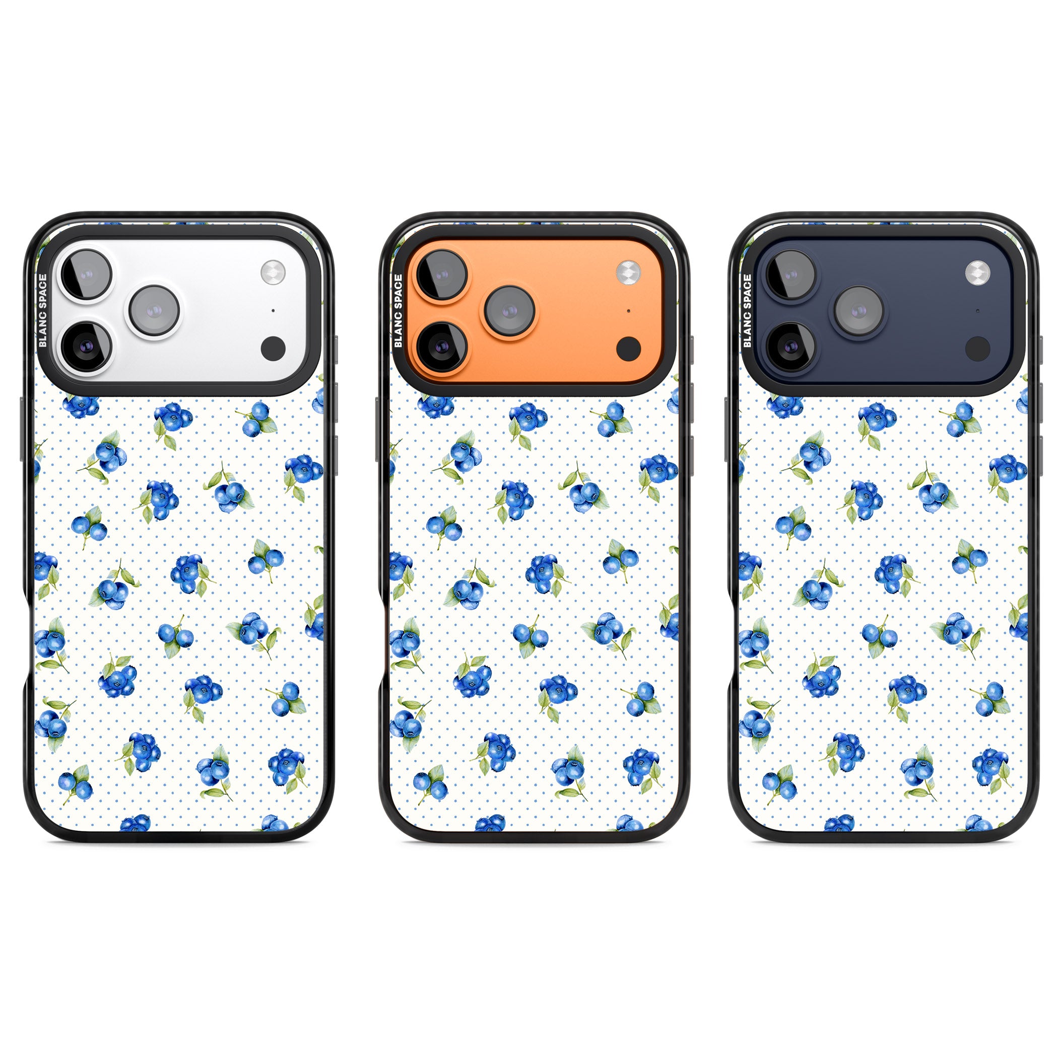 Blueberry Picnic iPhone 17 Pro Impact Black Phone Case APT Impact Protection