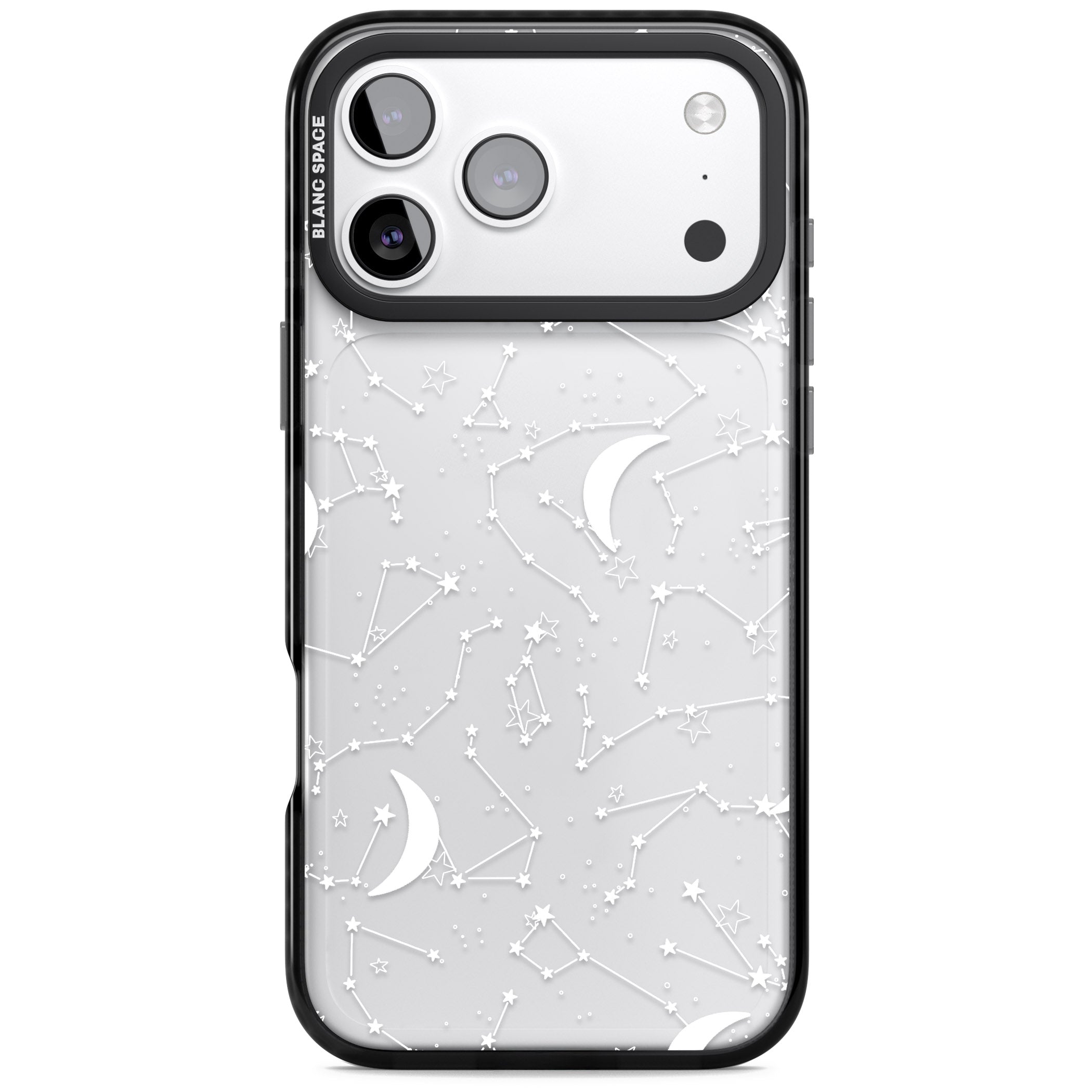 White Constellations iPhone 17 Pro Impact Black Phone Case