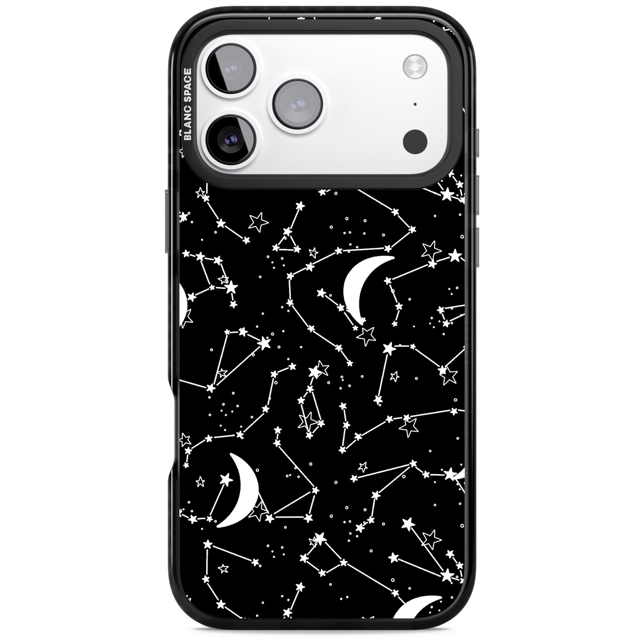 Black Celestial Constellations iPhone 17 Pro Impact Black Phone Case