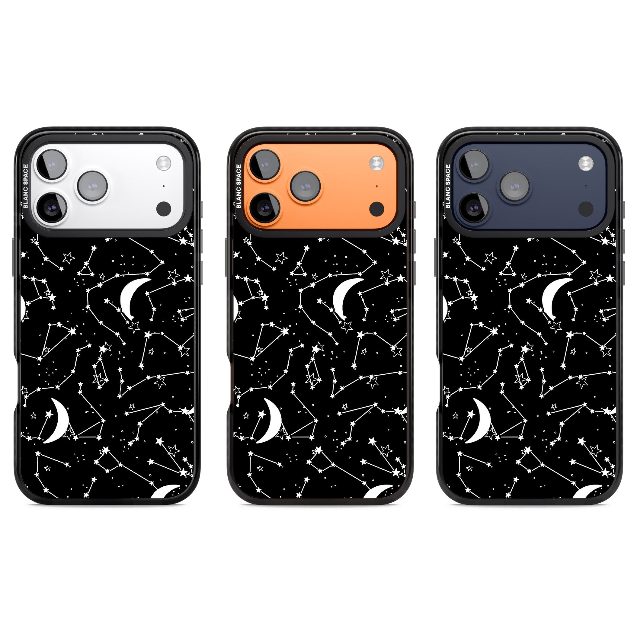 Black Celestial Constellations iPhone 17 Pro Impact Black Phone Case APT Impact Protection