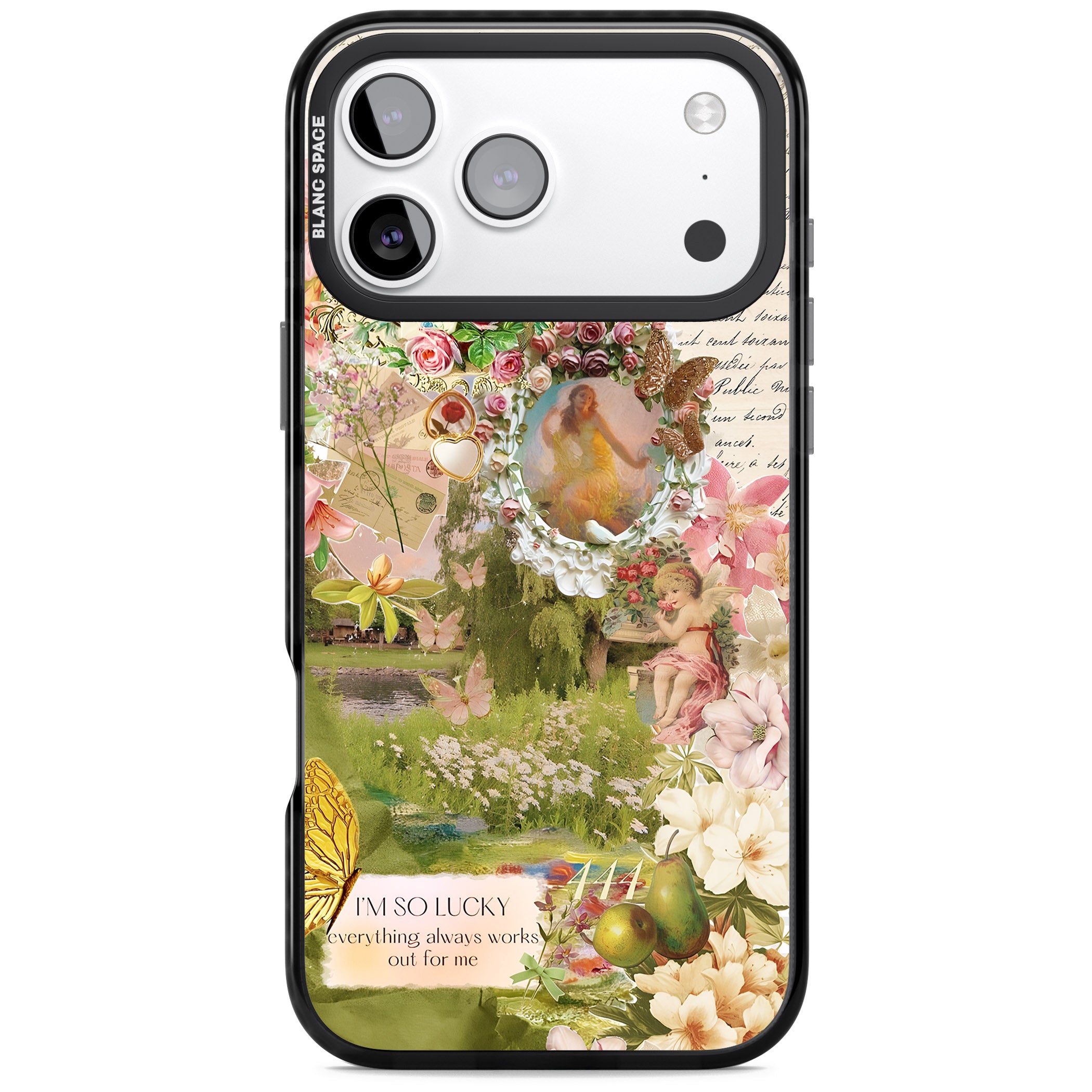 Nature in Pink iPhone 17 Pro Impact Black Phone Case