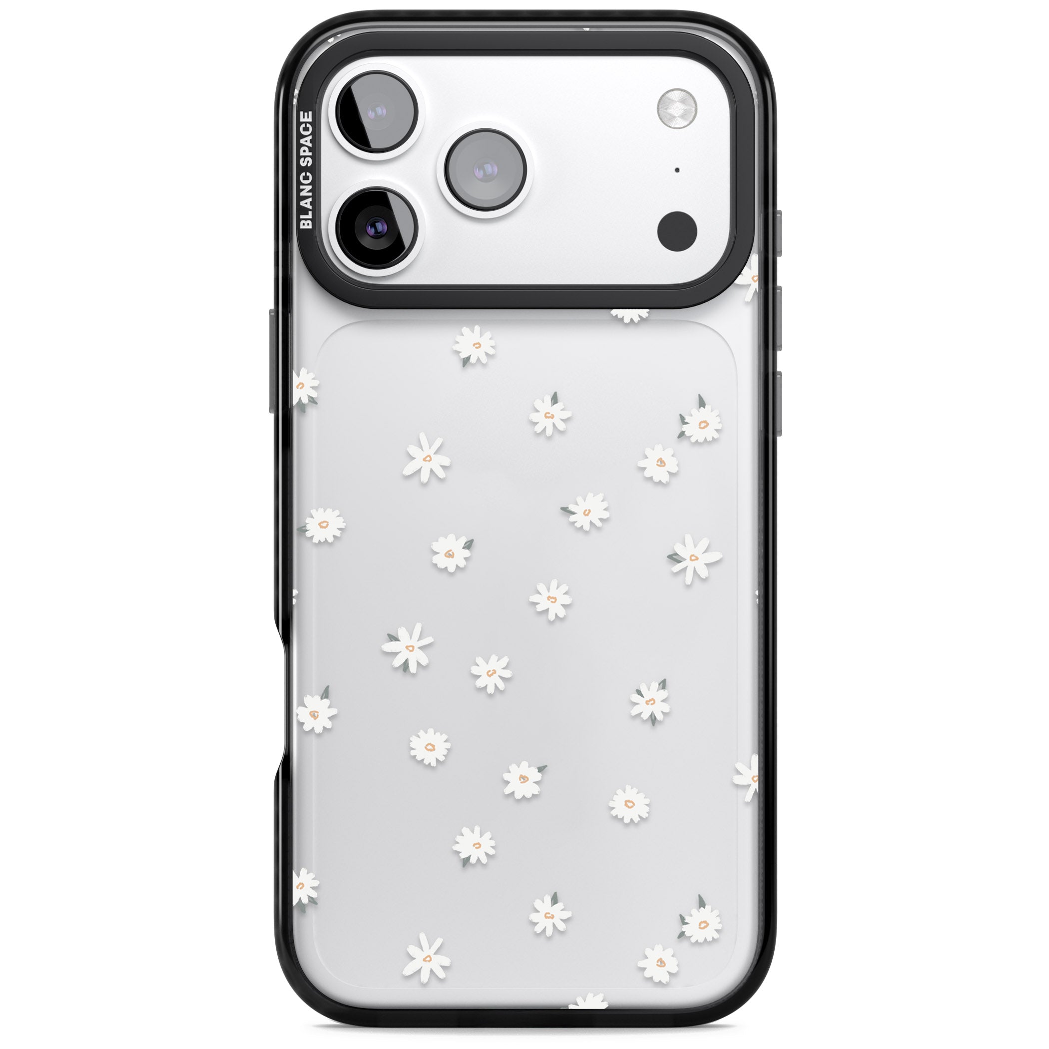 Daisy Dream Clear iPhone 17 Pro Impact Black Phone Case