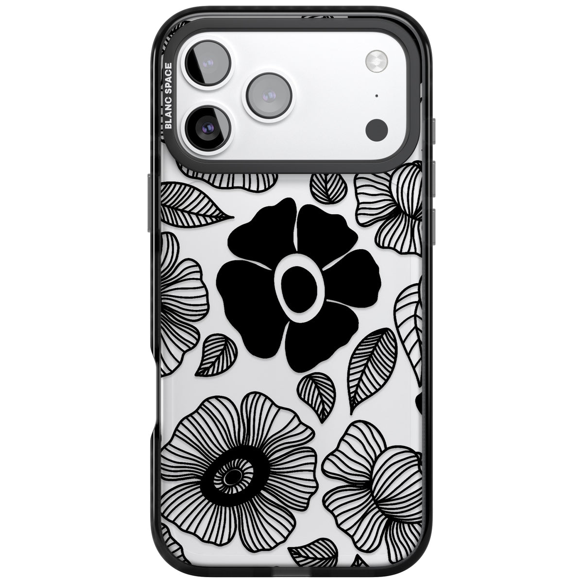 Ink Garden iPhone 17 Pro Max Impact Black Phone Case front