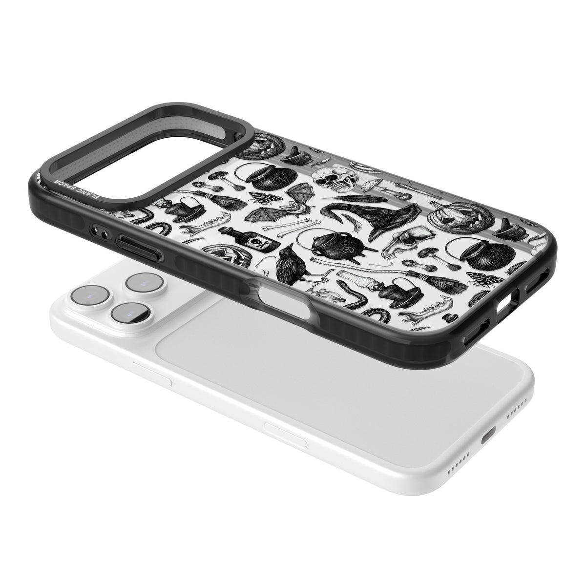 Dark Witchy iPhone 17 Pro Max Impact Black Phone Case angled
