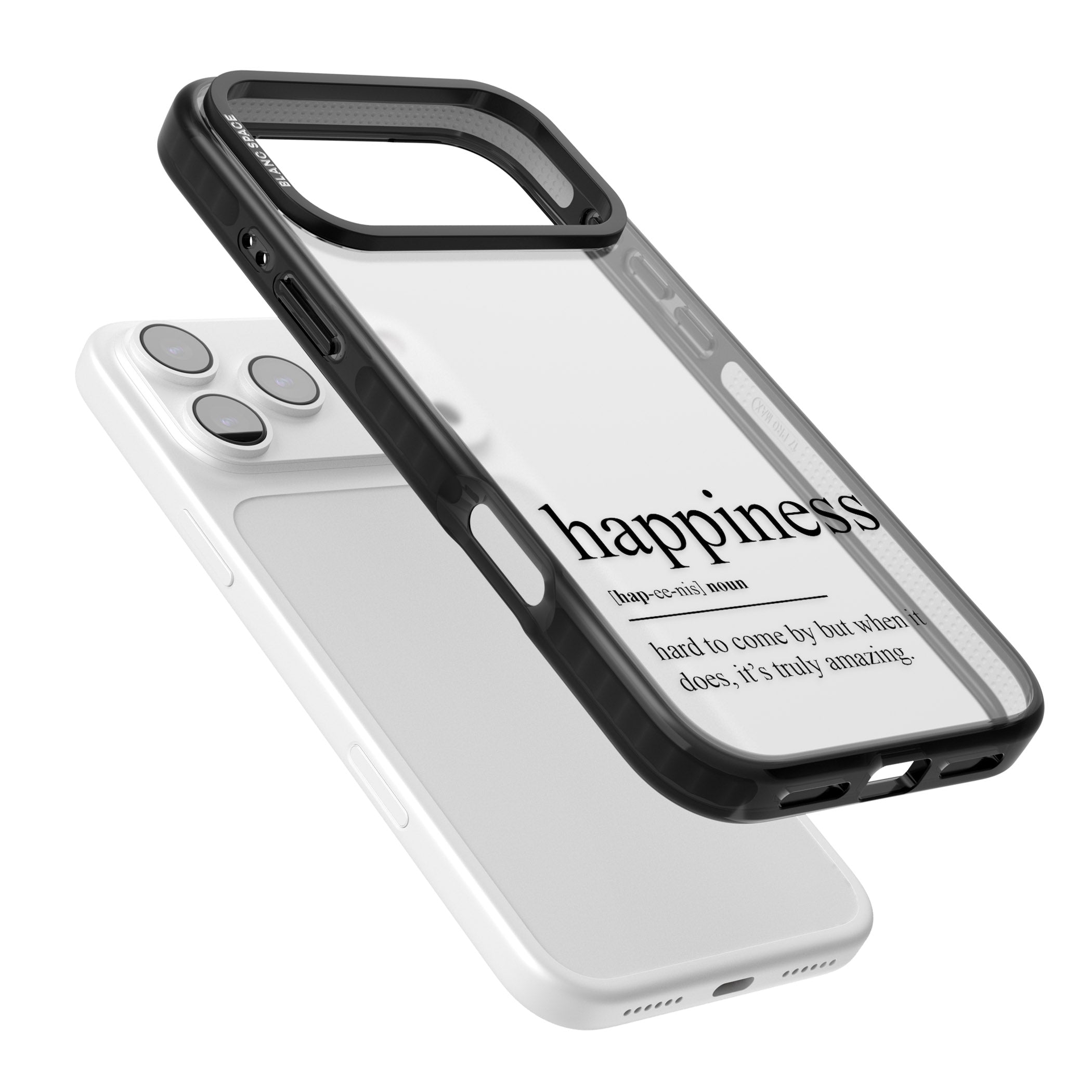 Happiness iPhone 17 Pro Impact Black Phone Case Colours