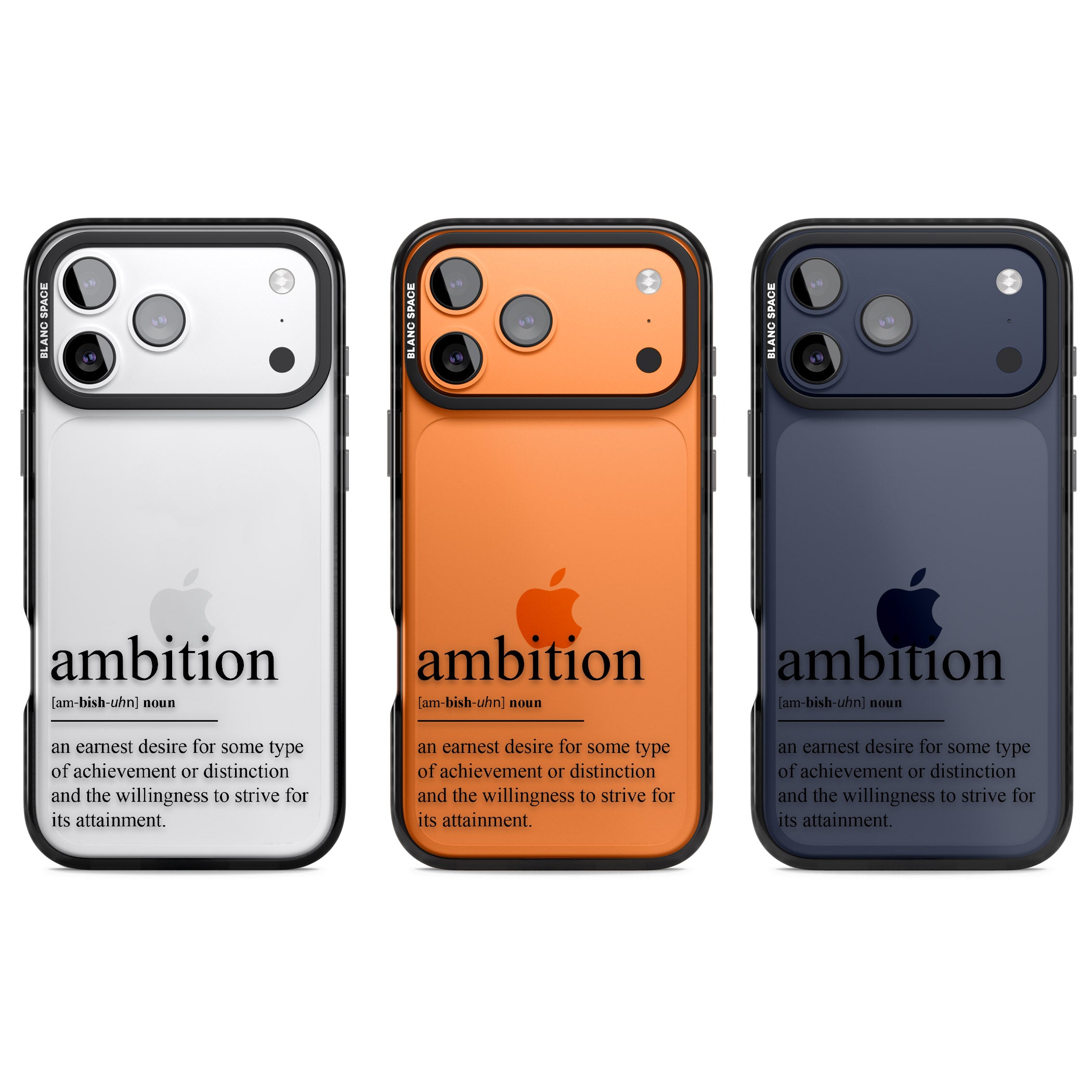 Ambition iPhone 17 Pro Impact Black Phone Case APT Impact Protection