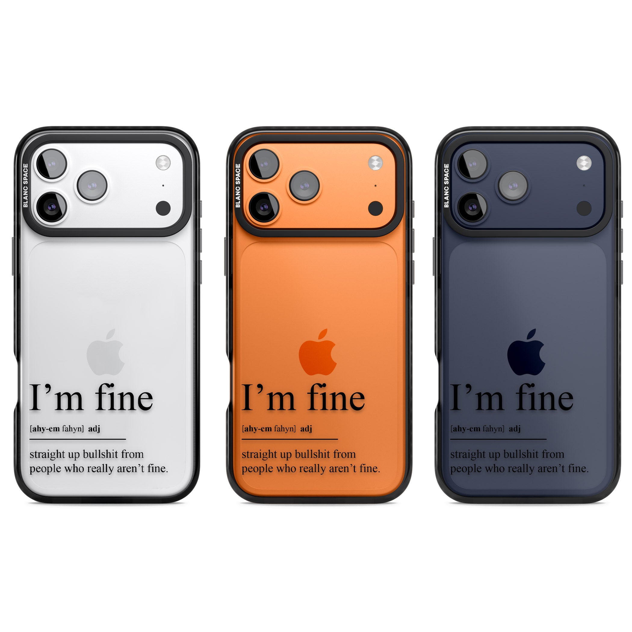 Im Fine iPhone 17 Pro Impact Black Phone Case APT Impact Protection