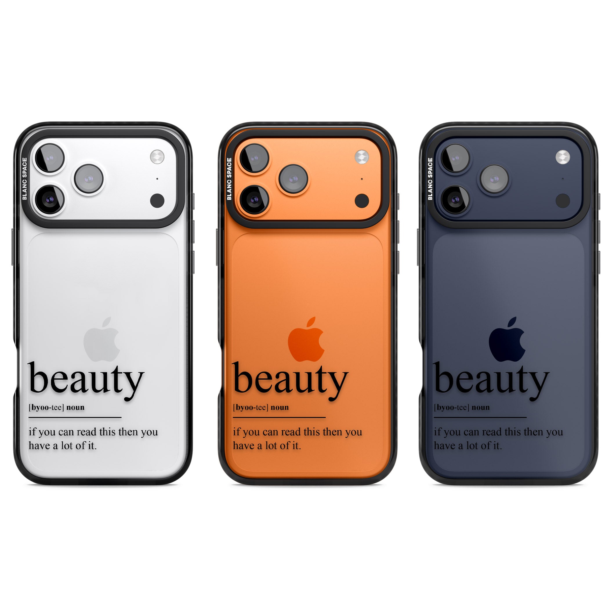 Beauty iPhone 17 Pro Impact Black Phone Case APT Impact Protection