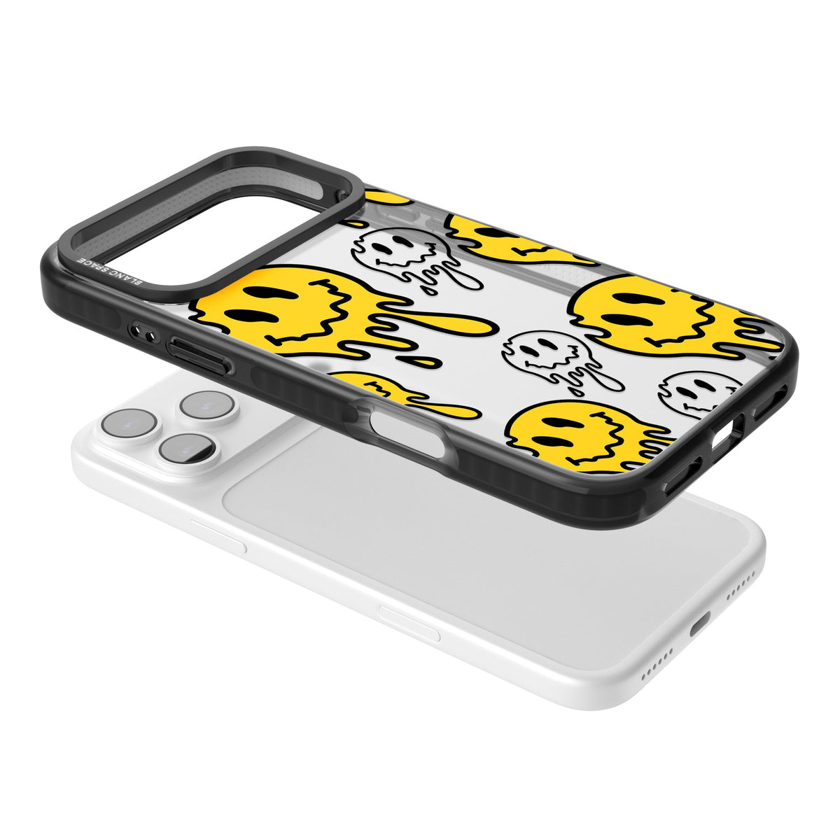 Face Melt iPhone 17 Pro Max Impact Black Phone Case angled