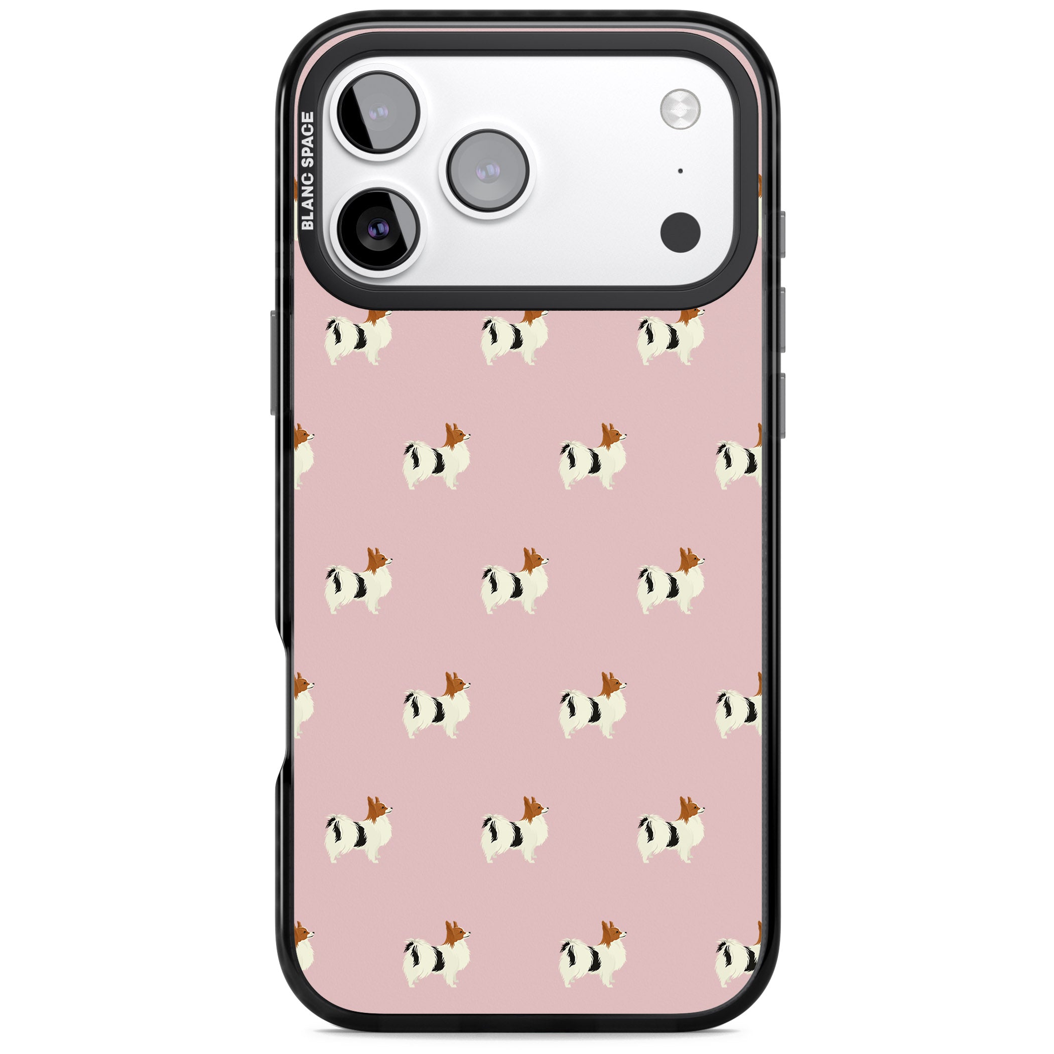 Adorable Dog Print iPhone 17 Pro Impact Black Phone Case