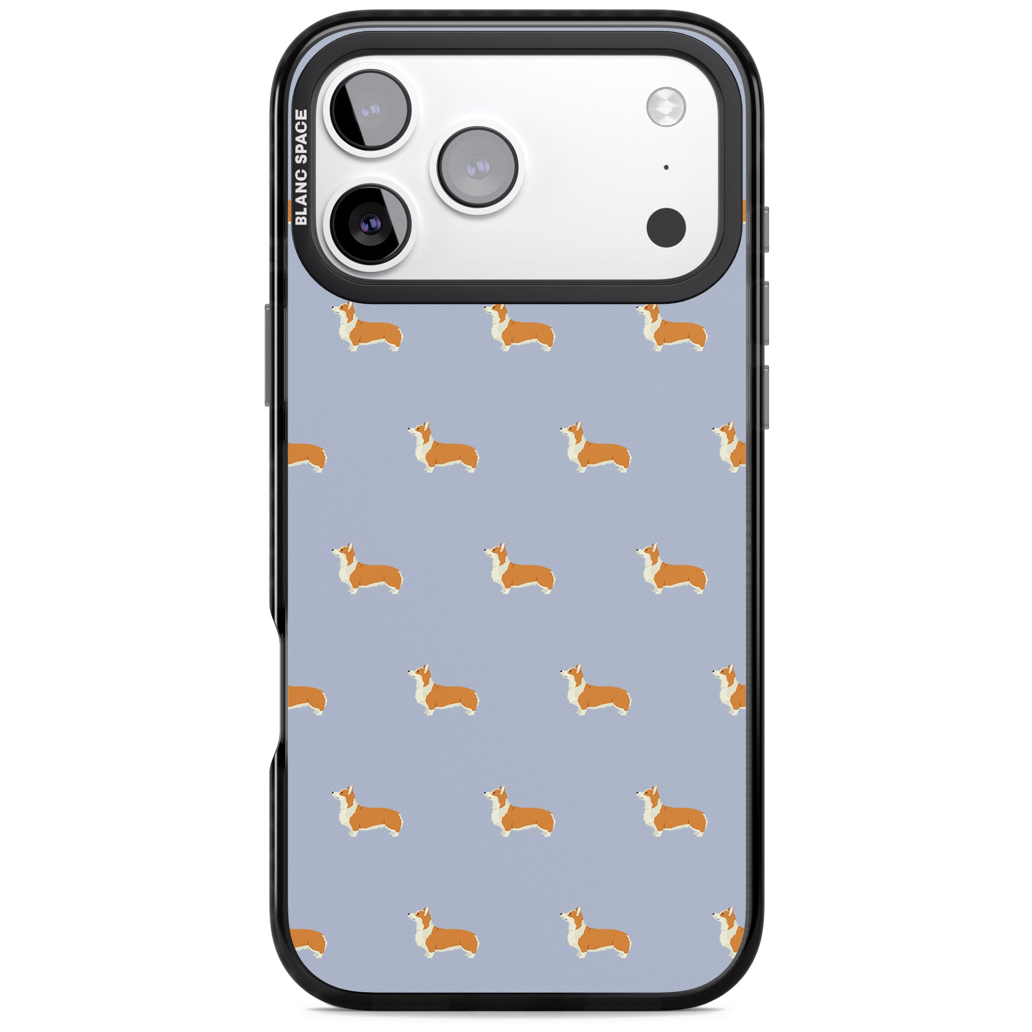 Corgi Pattern iPhone 17 Pro Impact Black Phone Case