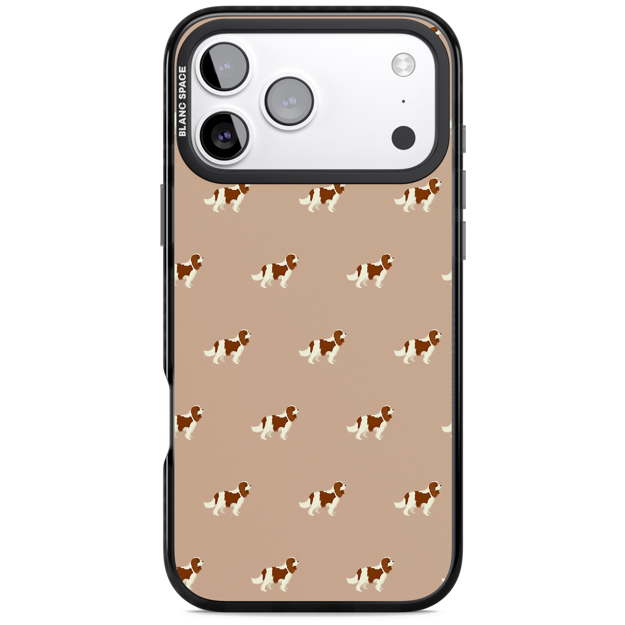 Cavalier Spaniel Pattern iPhone 17 Pro Impact Black Phone Case