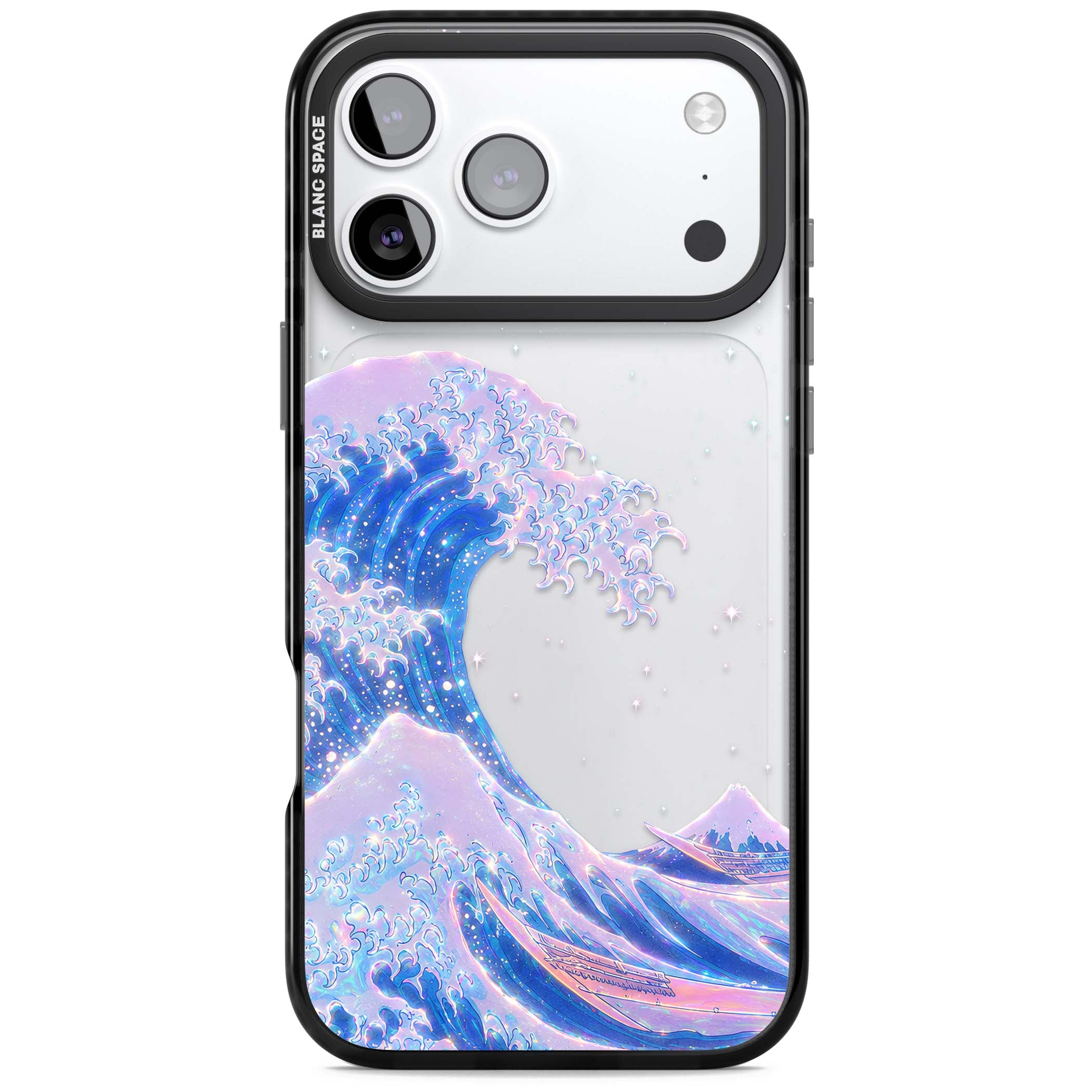 The Great Wave In Opal japanese iPhone case | Clear Impact case for iPhone 17 Pro, iPhone 17 Pro Max