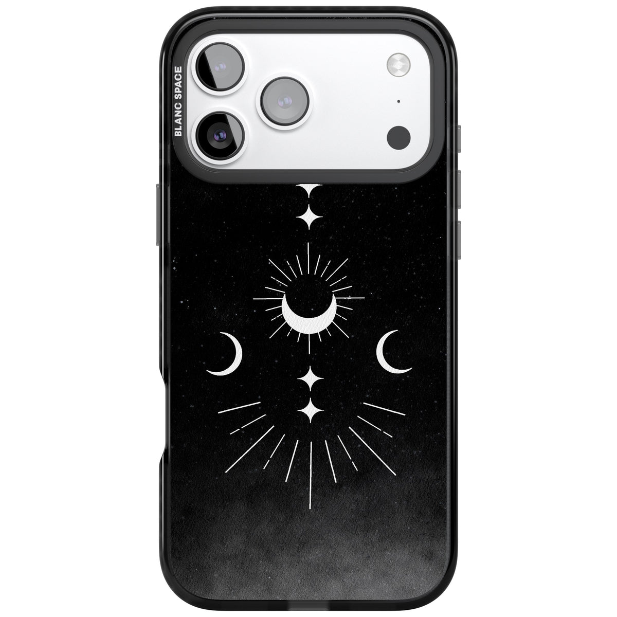 Lunar Mandala iPhone 17 Pro Max Impact Black Phone Case front