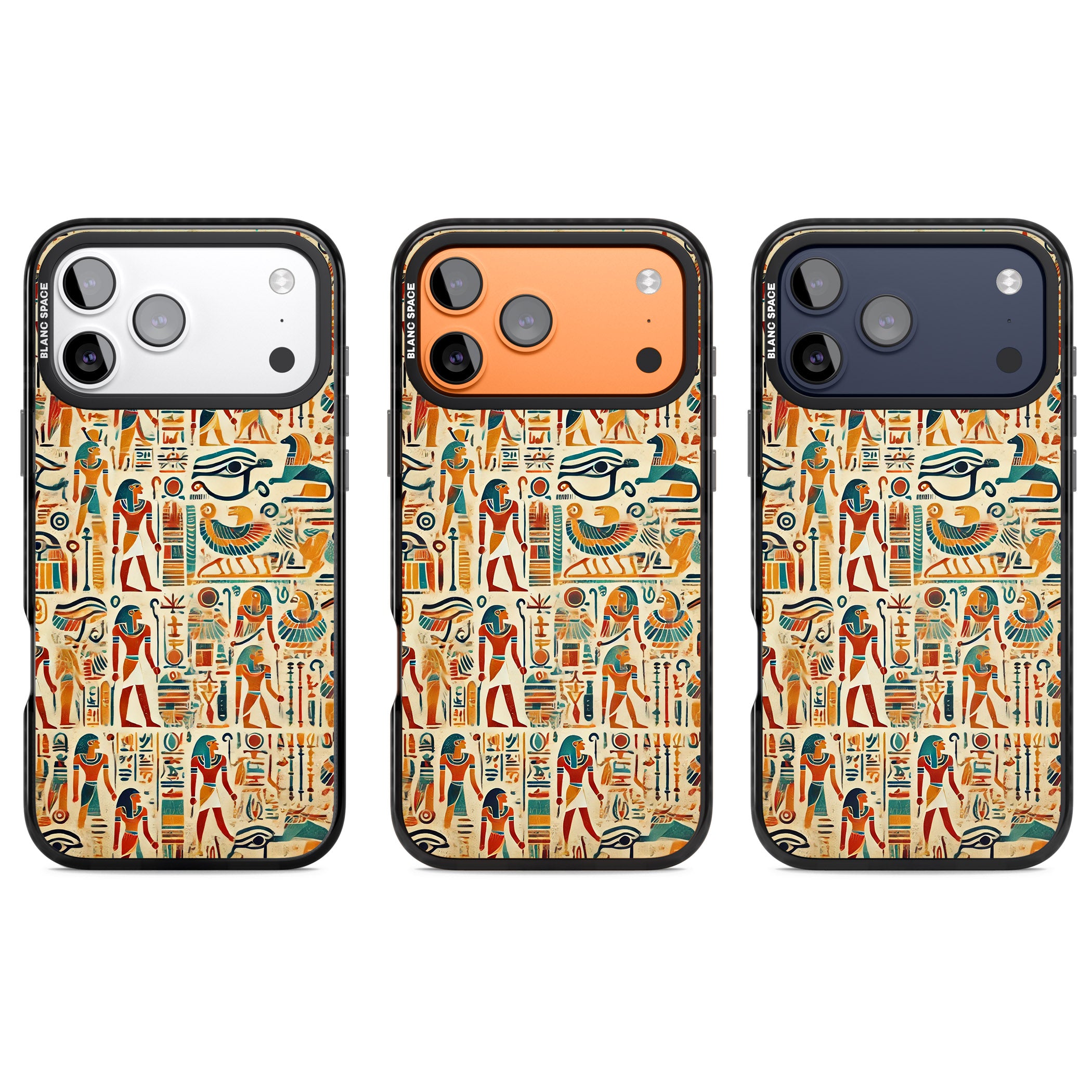 Egyptian Heiroglyphics iPhone 17 Pro Impact Black Phone Case APT Impact Protection