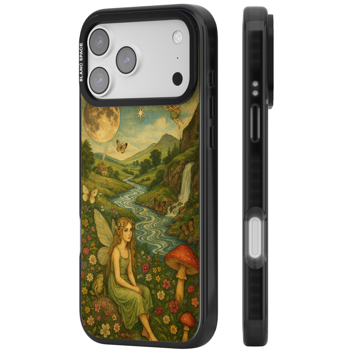 Nature Fairy iPhone 17 Pro Max Impact Black Phone Case side