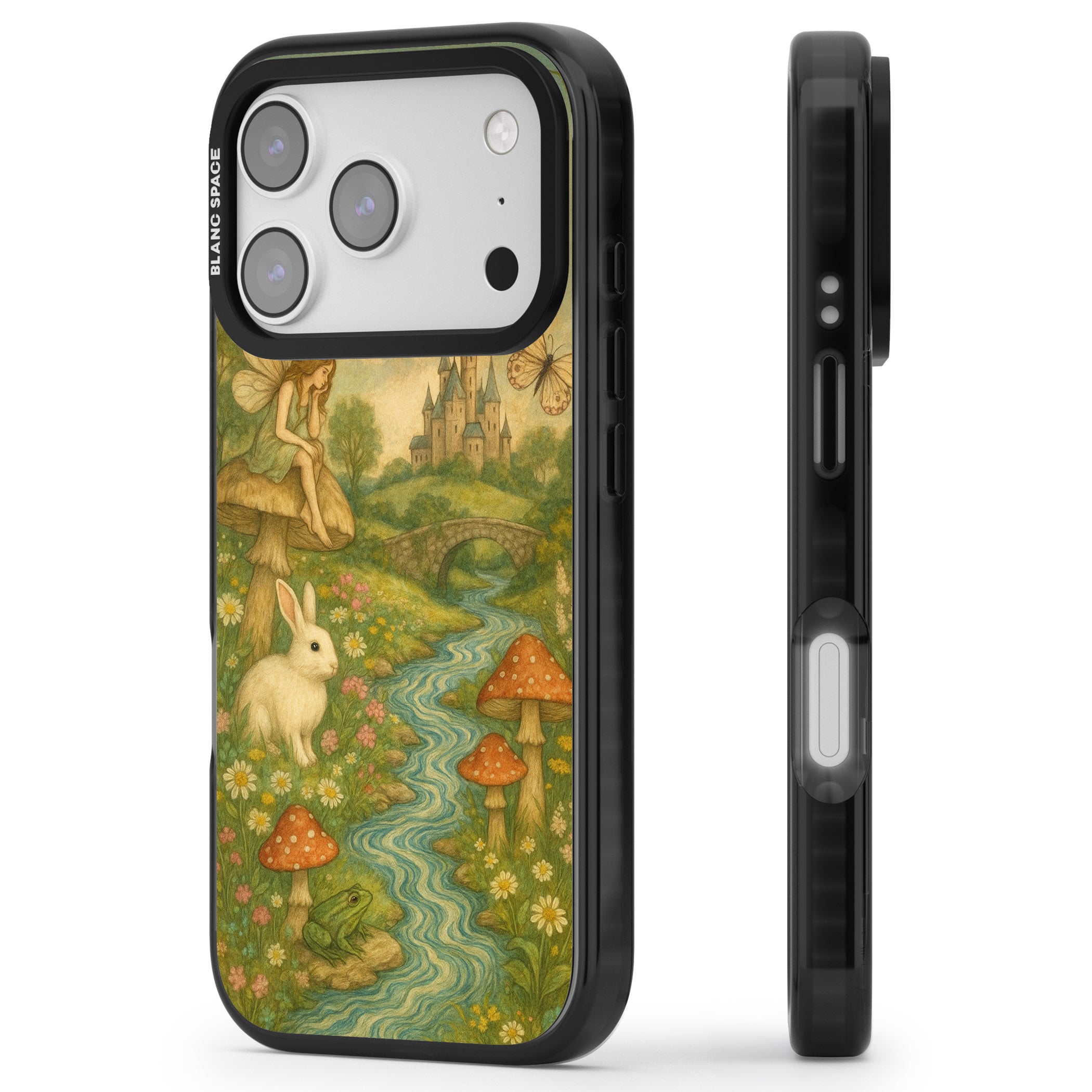 Castle Fairy iPhone 17 Pro Impact Black Phone Case Side Profile