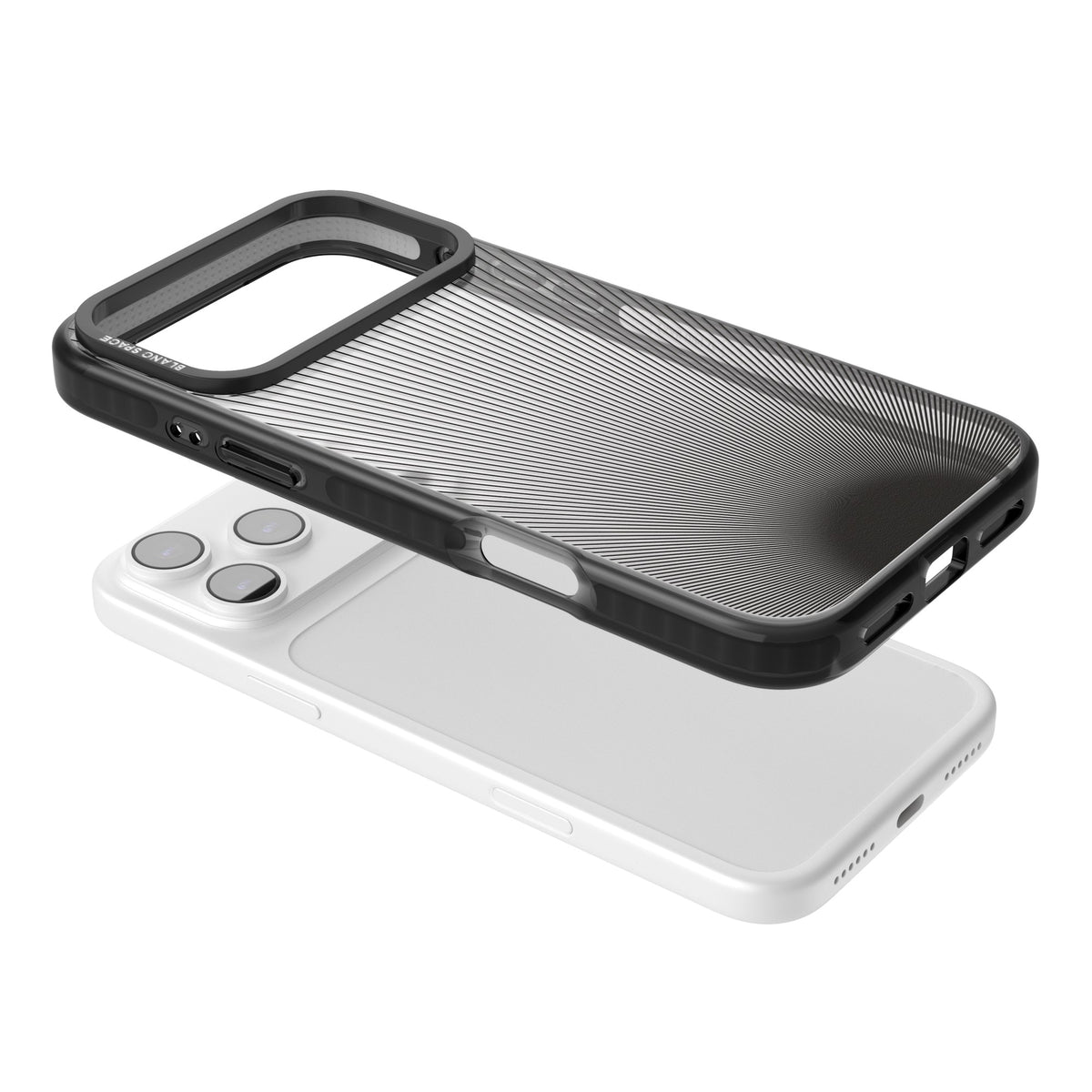Linear Horizon iPhone 17 Pro Max Impact Black Phone Case angled